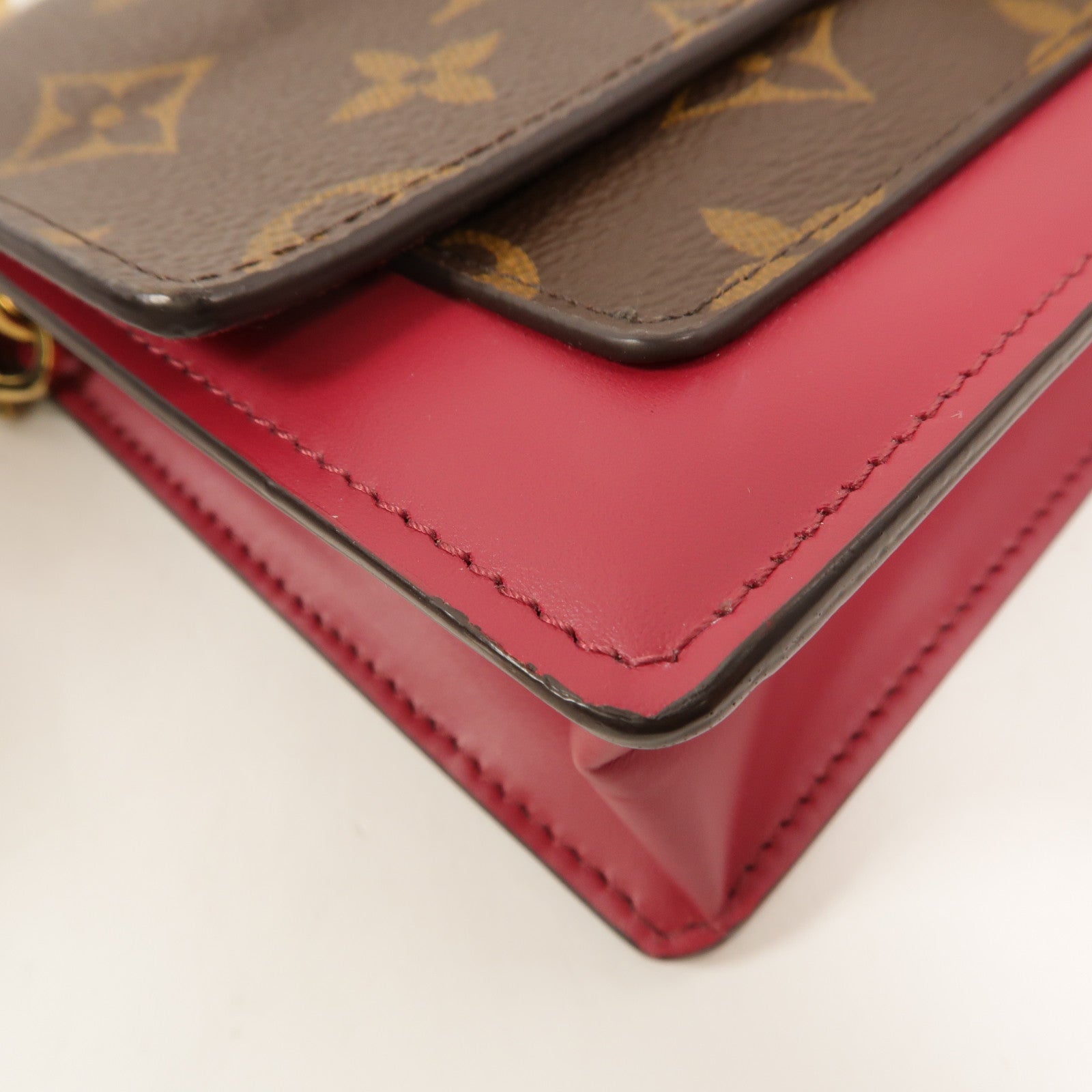 LOUIS VUITTON Monogram Portefeuille Flore鏈帶肩背袋