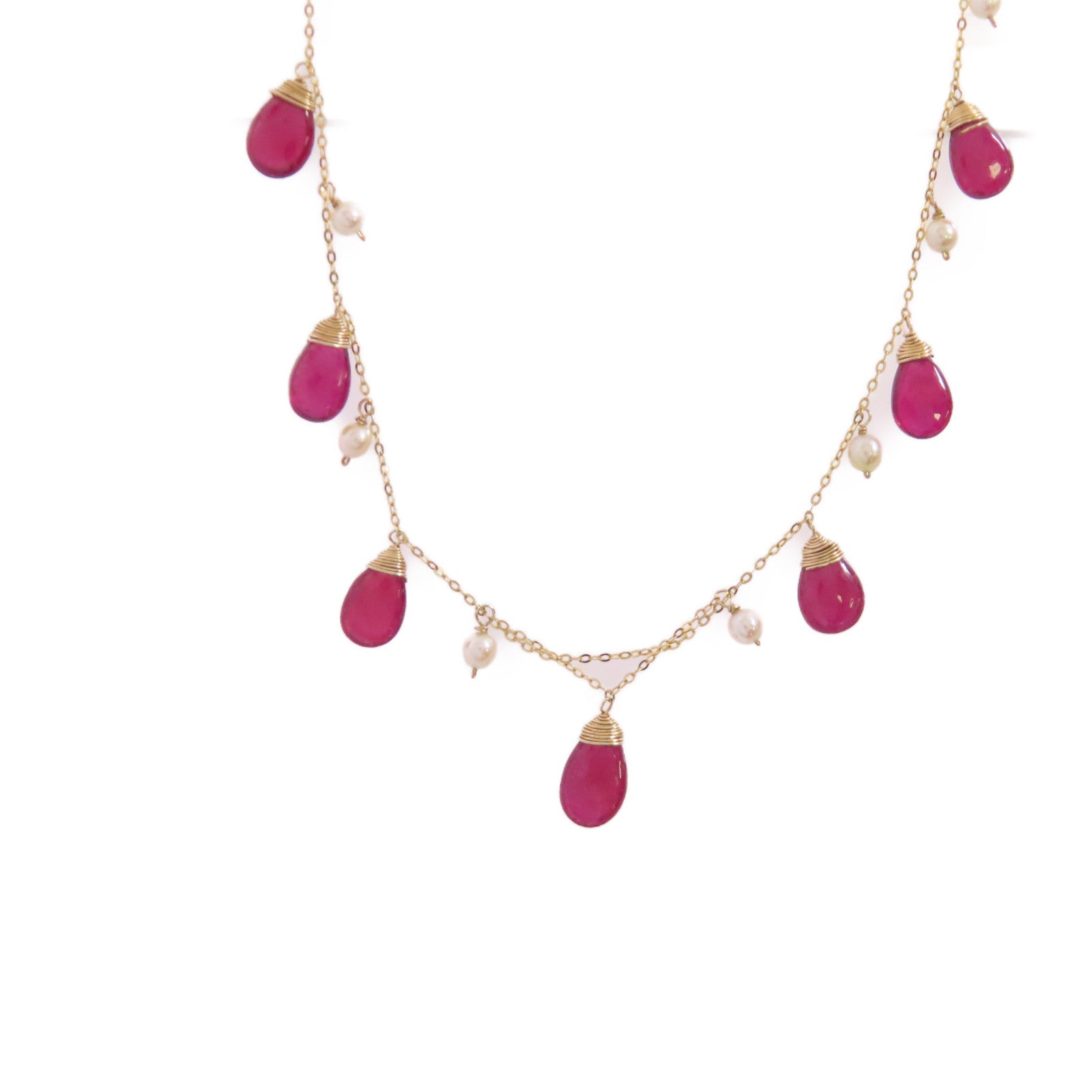 JEWELRY 18K黃金/紅色寶石Necklace金扣項鏈