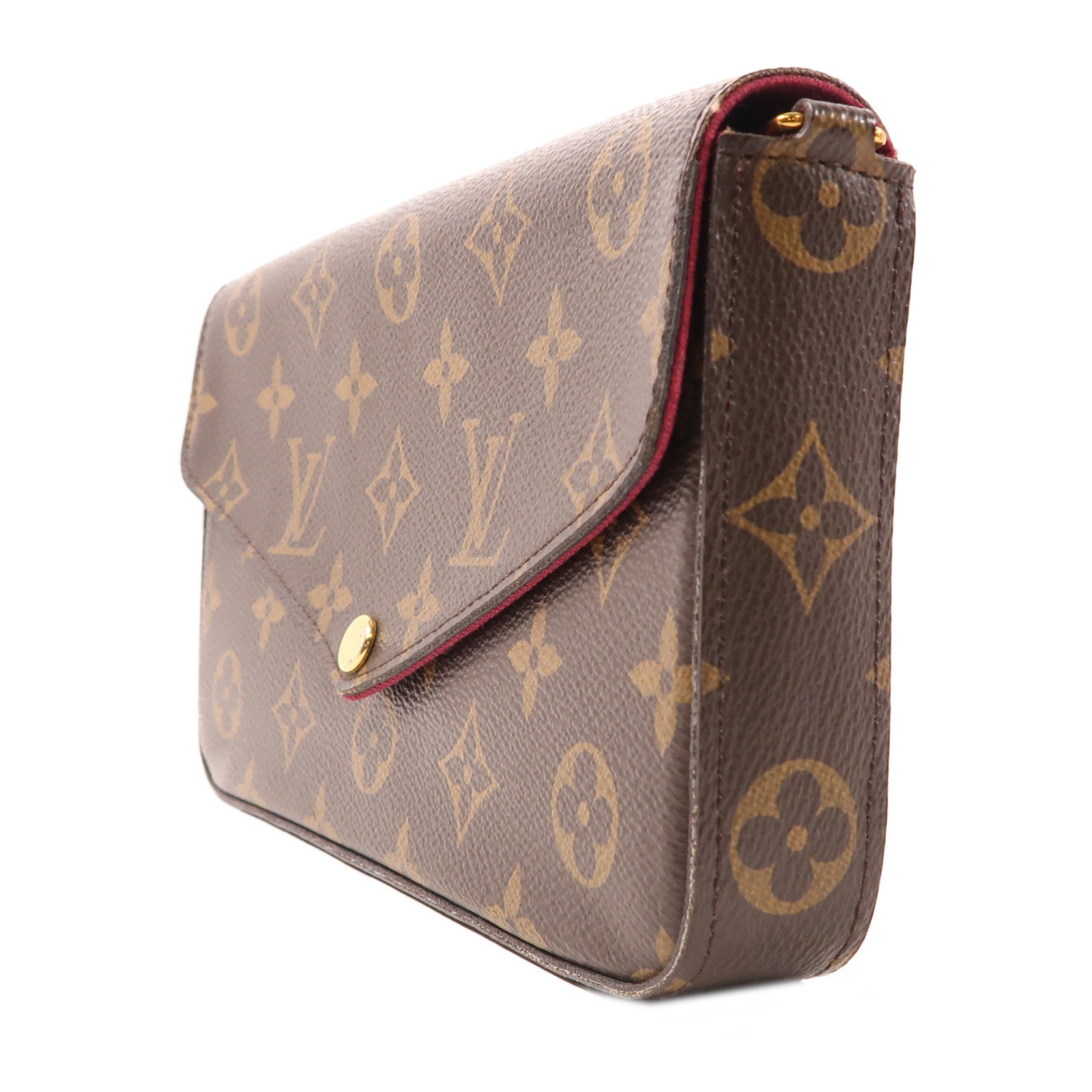 LOUIS VUITTON LV GHW Felicie Pochette Chain Shoulder Bag M61276 Monogram Brown