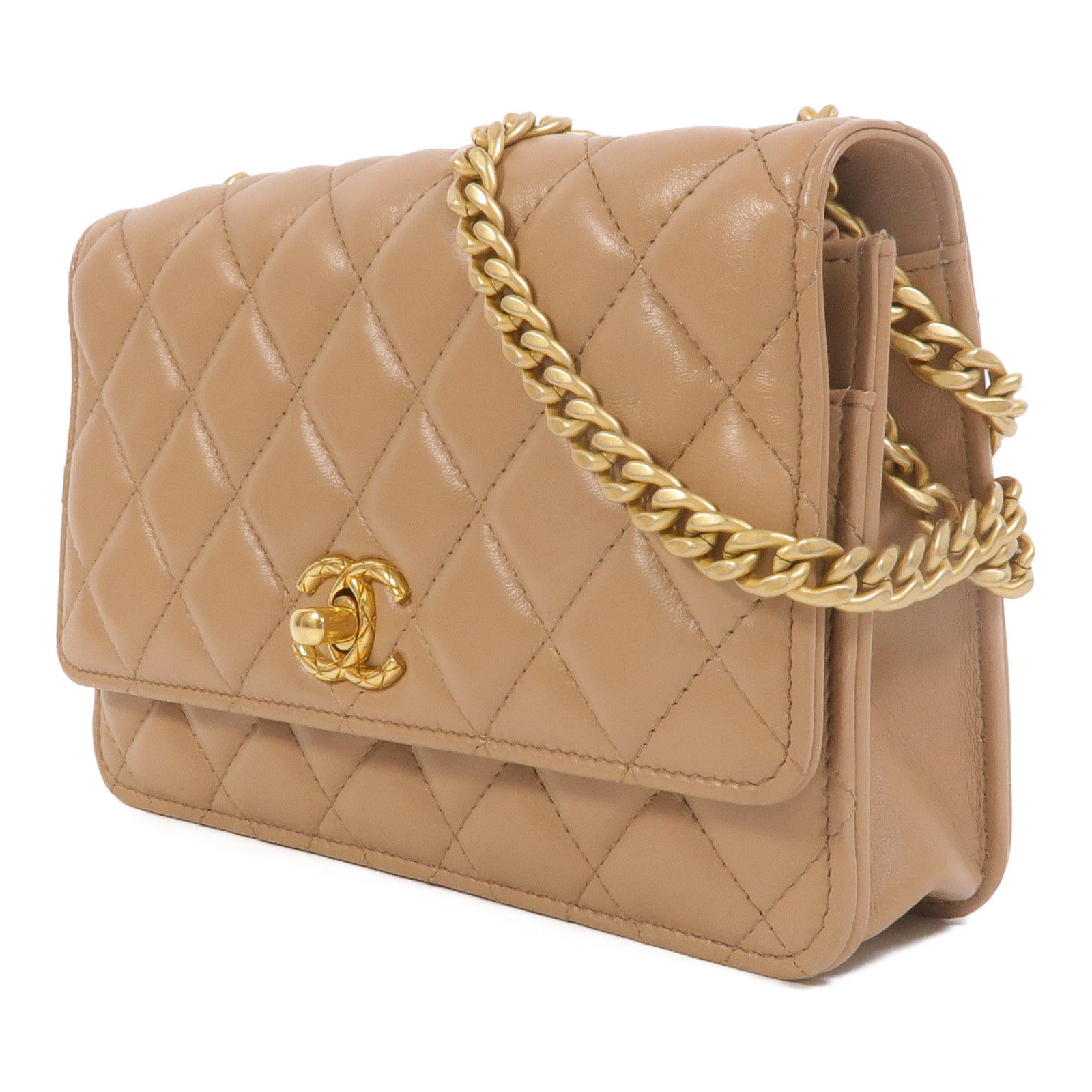 CHANEL 羊皮皮革WOC Wallet On Chain鏈帶肩背袋