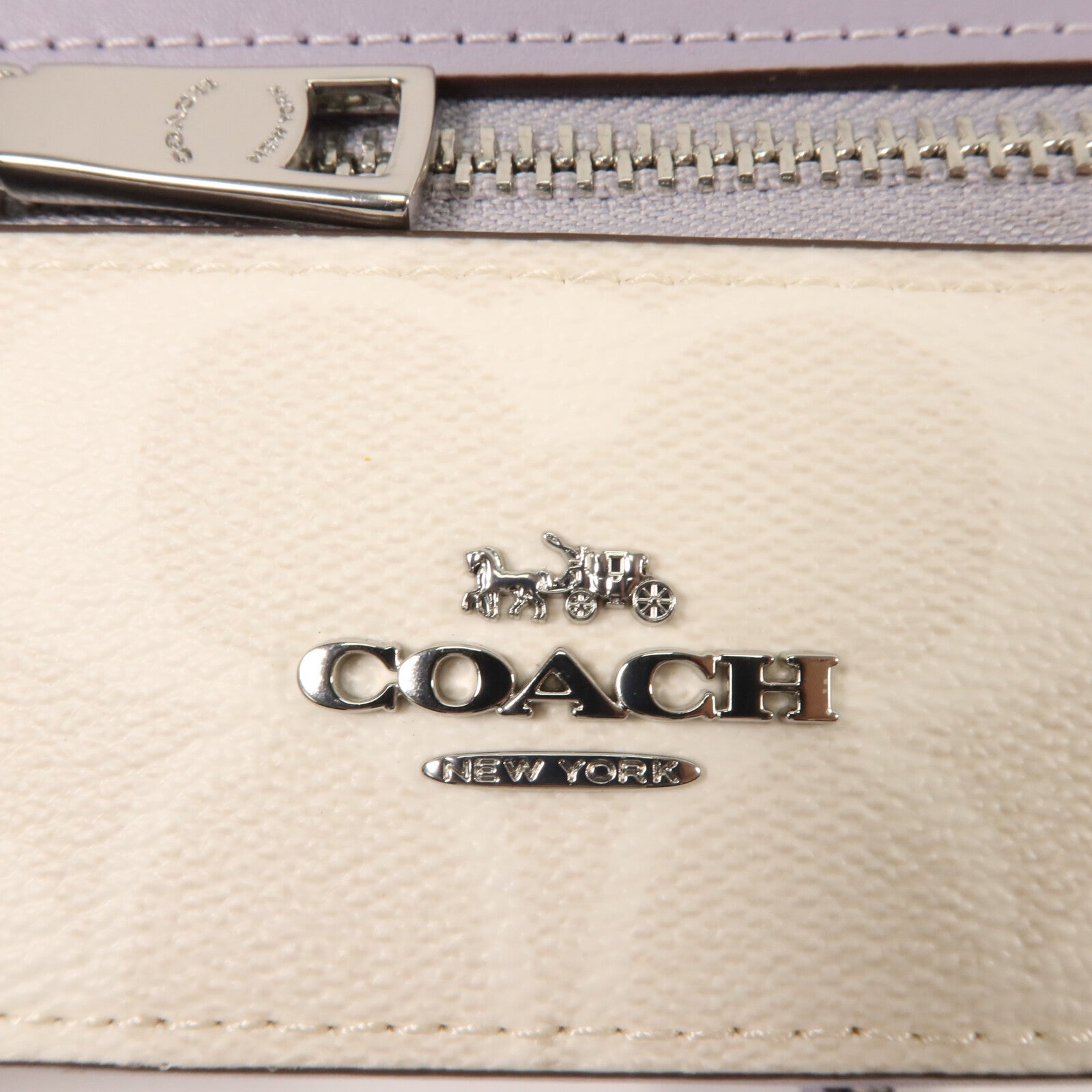 COACH 塗層帆布/牛皮皮革Train Case手挽肩背兩用袋