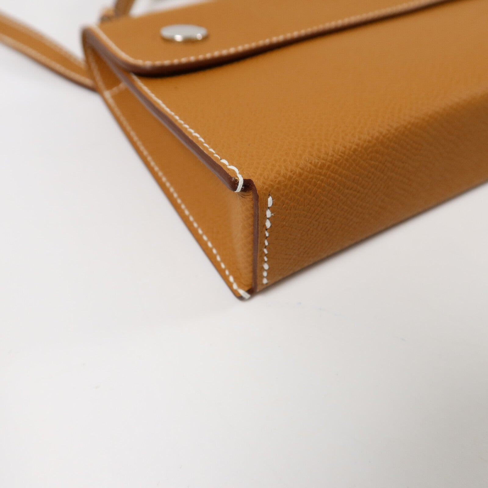 HERMES Swift皮革Hermesnap肩背袋Gold