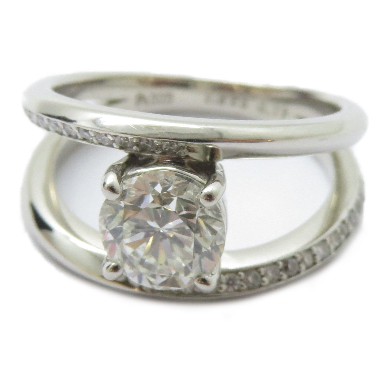 JEWELRY 【激減優惠】PT900鉑金Diamond Ring 1.326/0.17ct鑽石戒指US#6