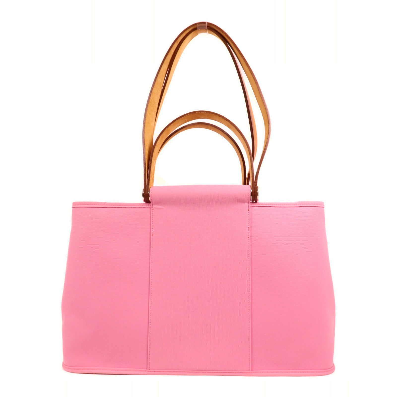 HERMES 帆布Cabag銀扣手挽肩背兩用袋