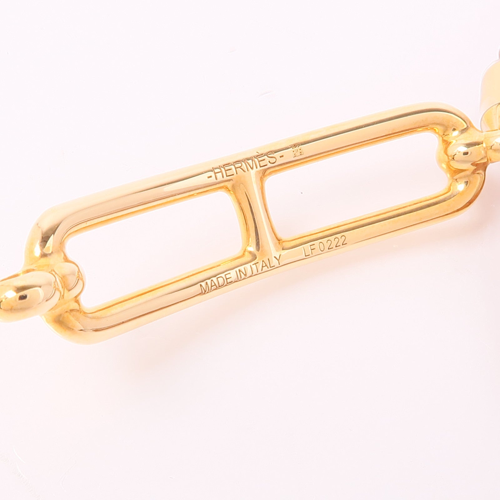 HERMES Swift皮革Roulis Double Tour Bracelet金扣手鐲Gold
