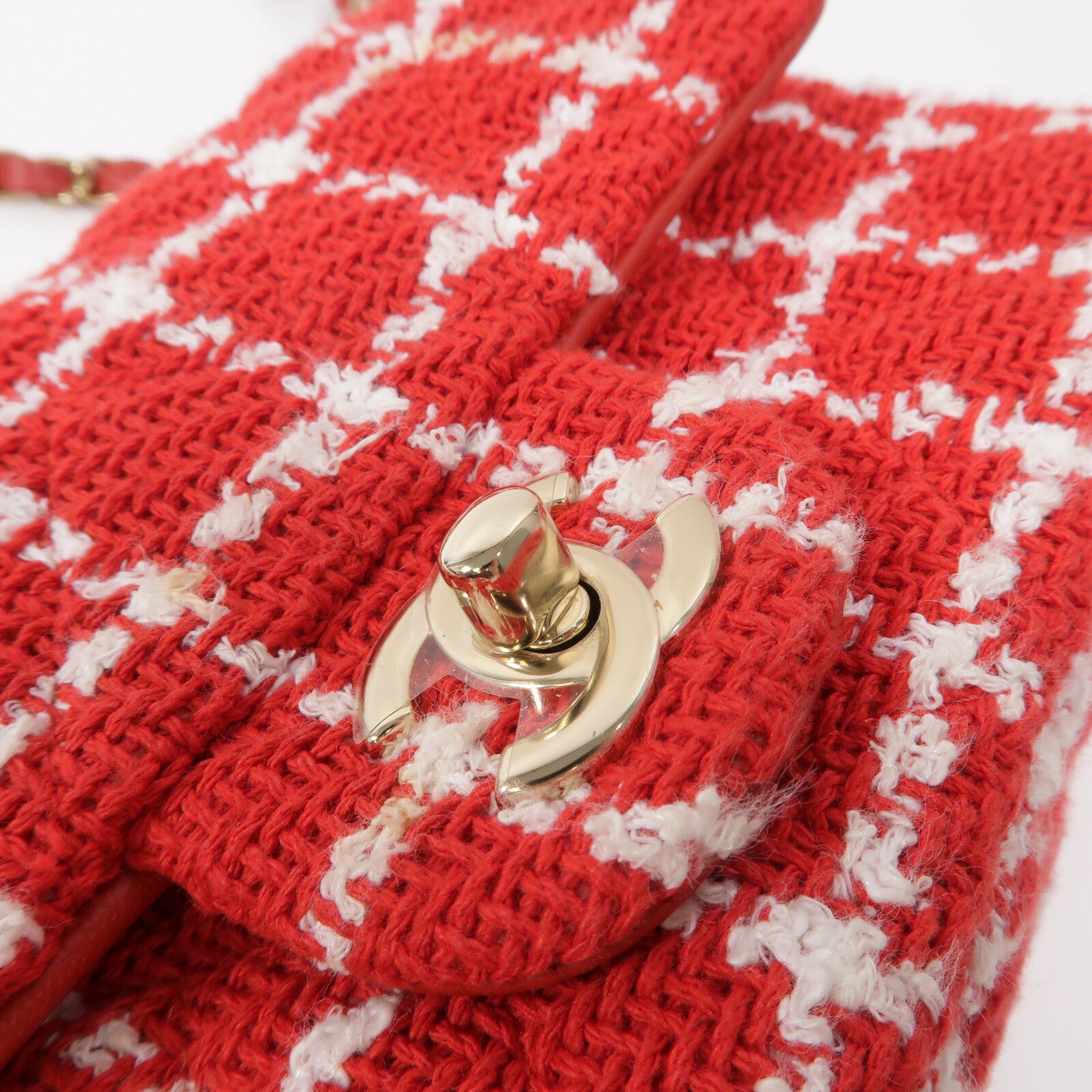 CHANEL Tweed Mini Flap鏈帶肩背袋