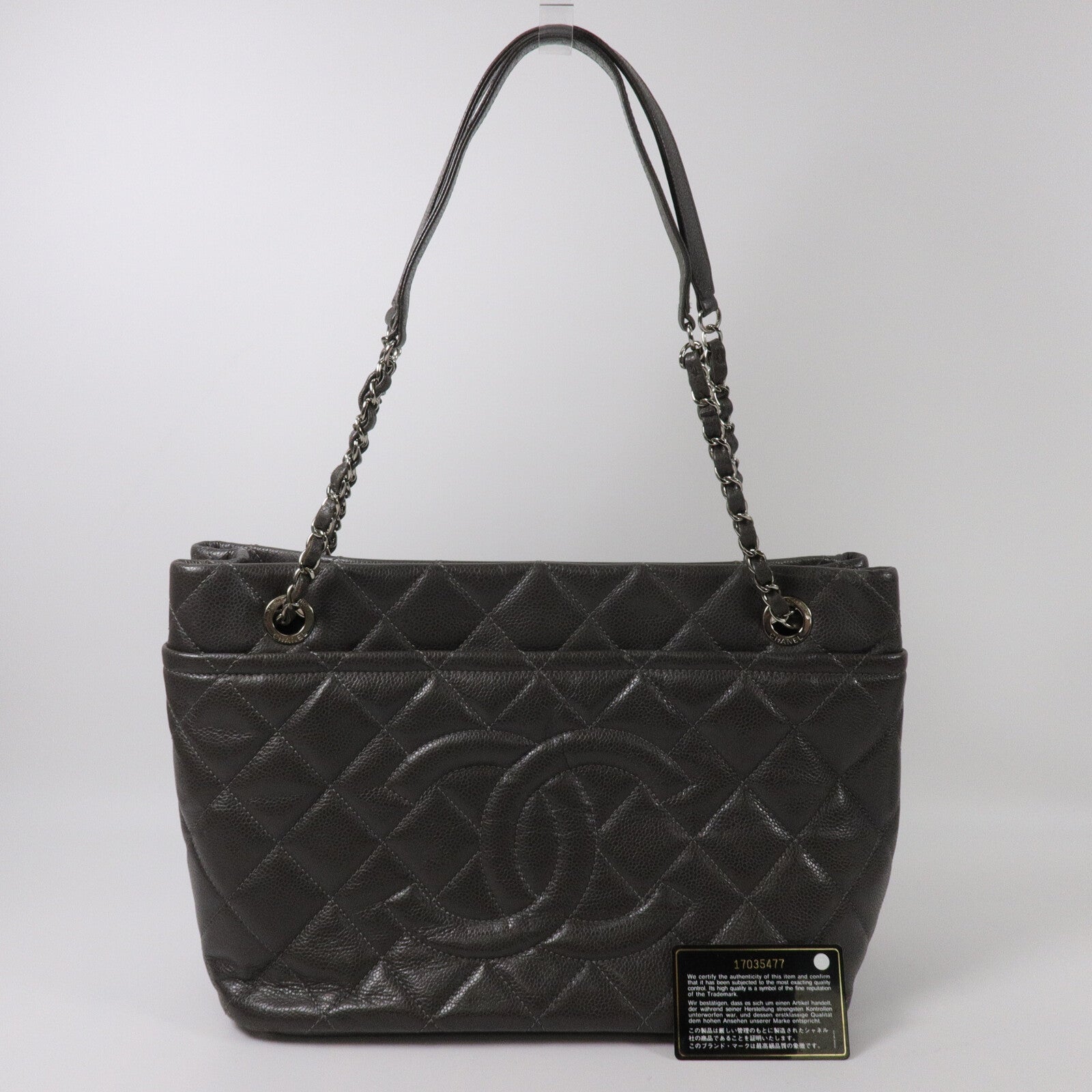 CHANEL 牛皮皮革CC Timeless Chain Tote鏈帶手挽袋