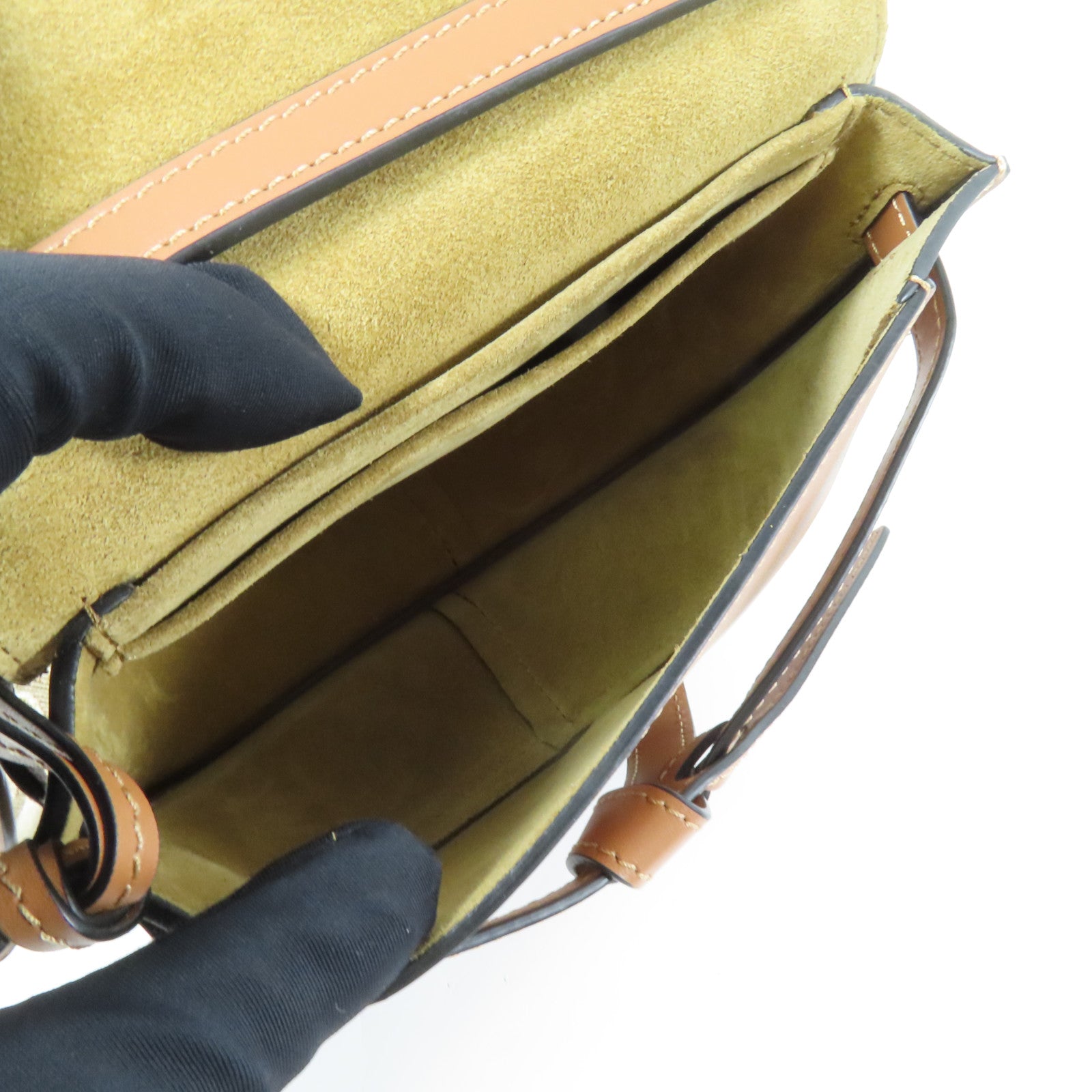 LOEWE 牛皮皮革Gate Dual Mini Bag金扣肩背袋