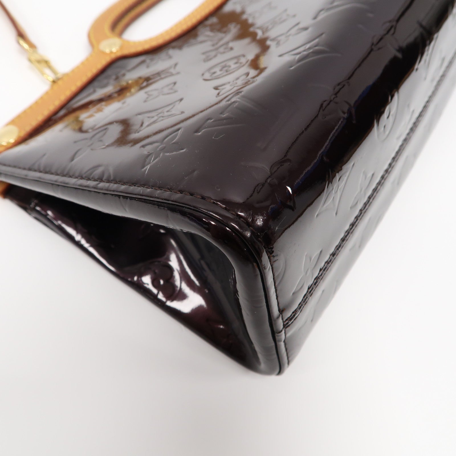 LOUIS VUITTON Monogram Vernis Roxbury Drive金扣手挽肩背兩用袋紅色