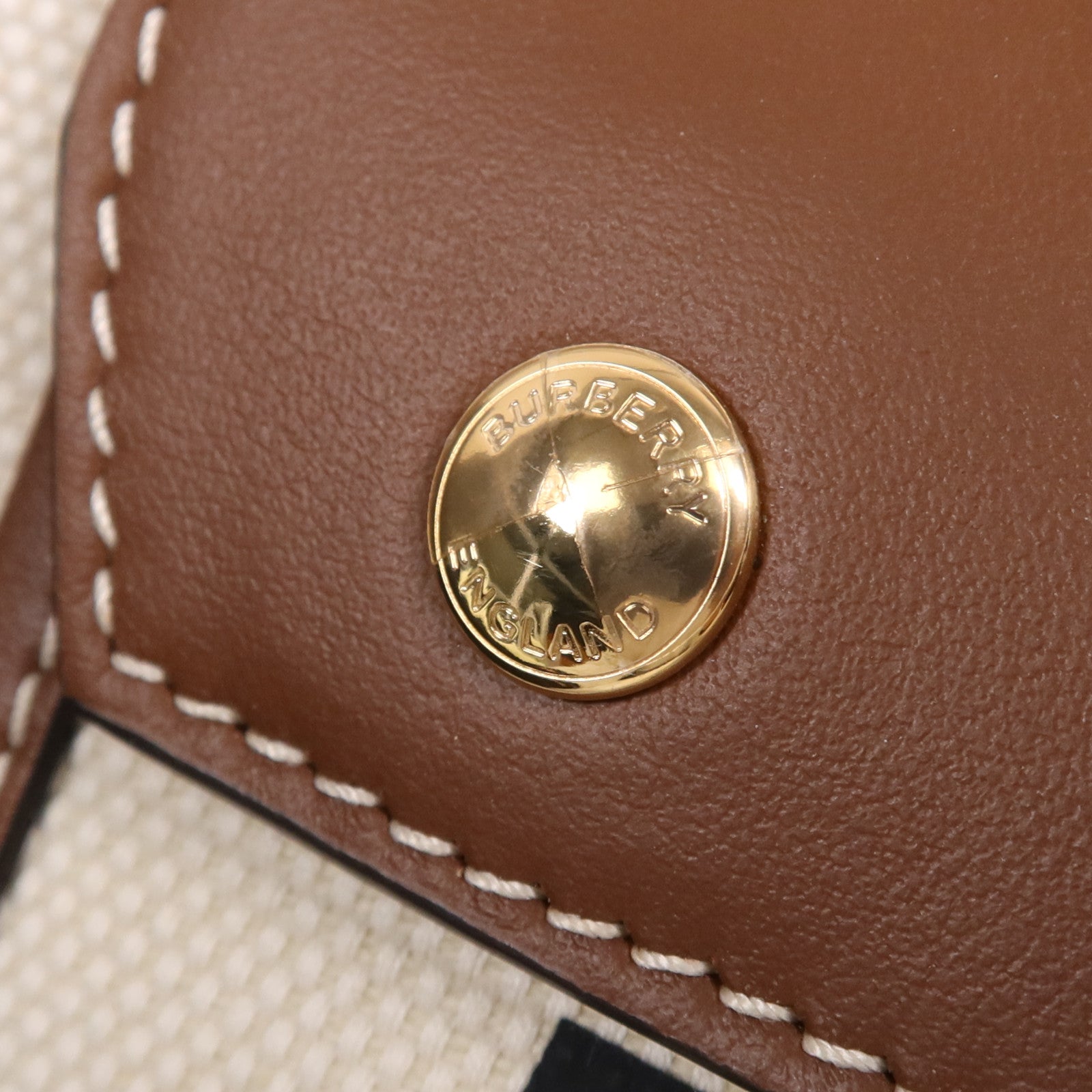 BURBERRY 帆布Freya金扣手挽肩背兩用袋