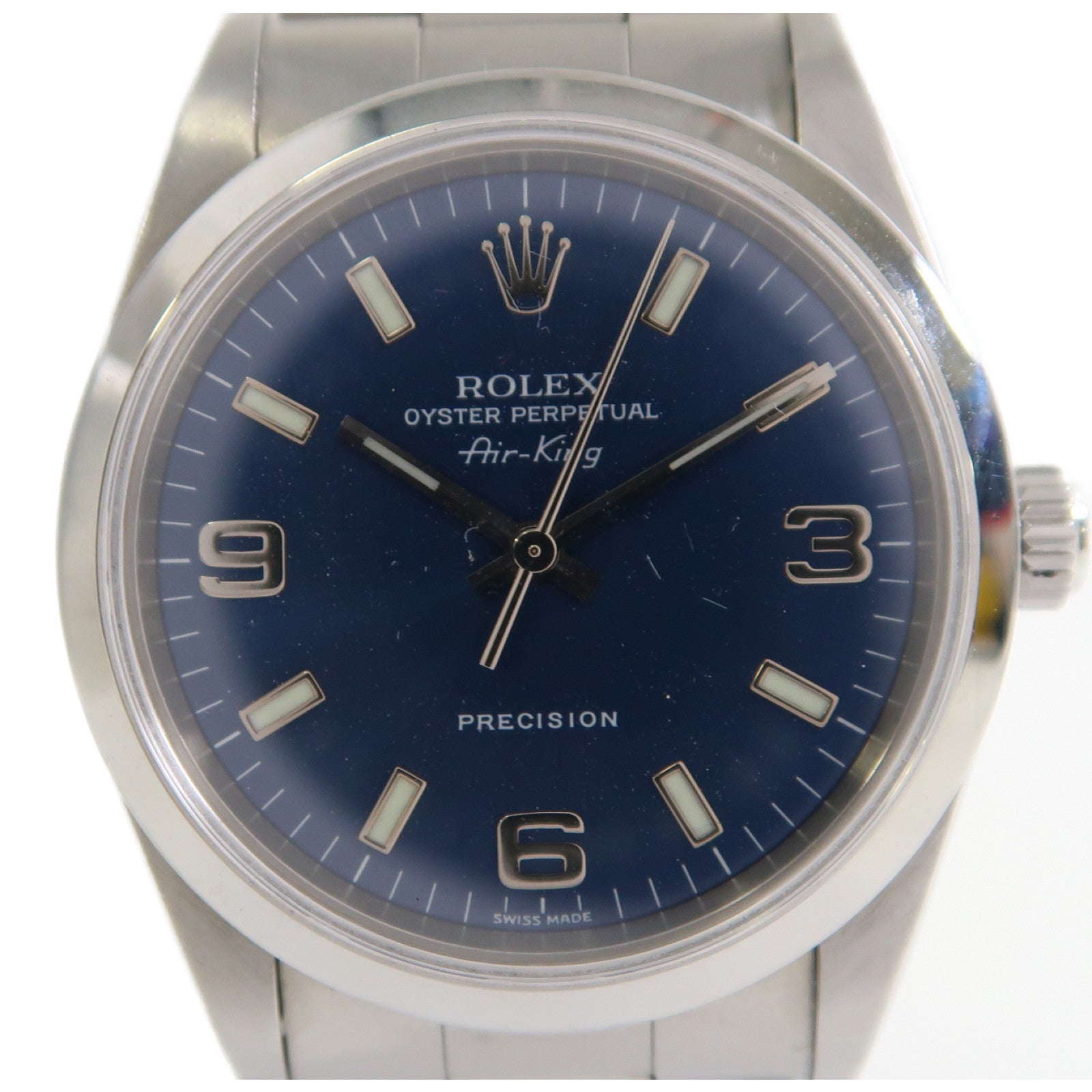 ROLEX Air King不鏽鋼手錶自動機芯藍色