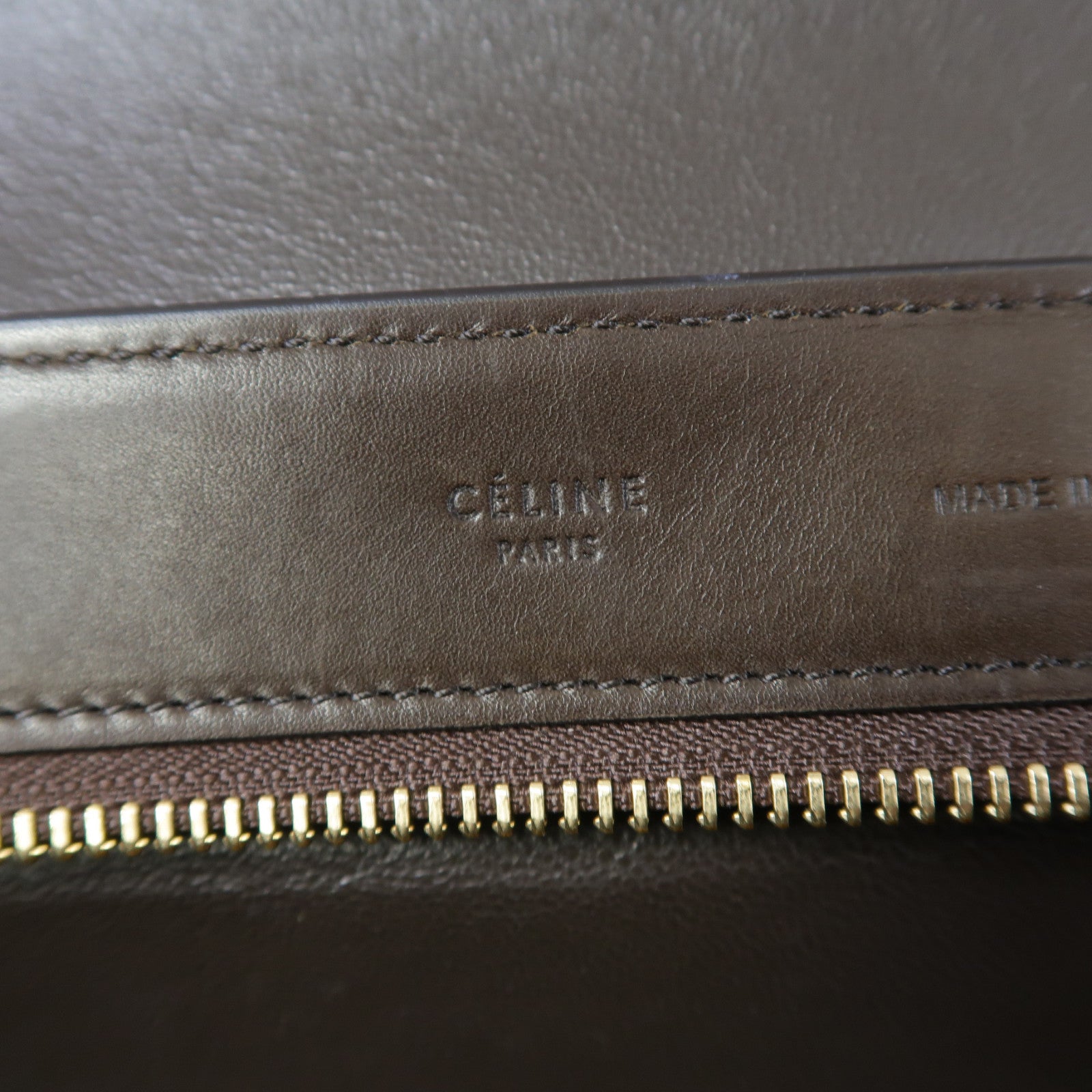 CELINE 牛皮皮革Trapeze金扣手挽肩背兩用袋酒紅色/卡其色/啡色