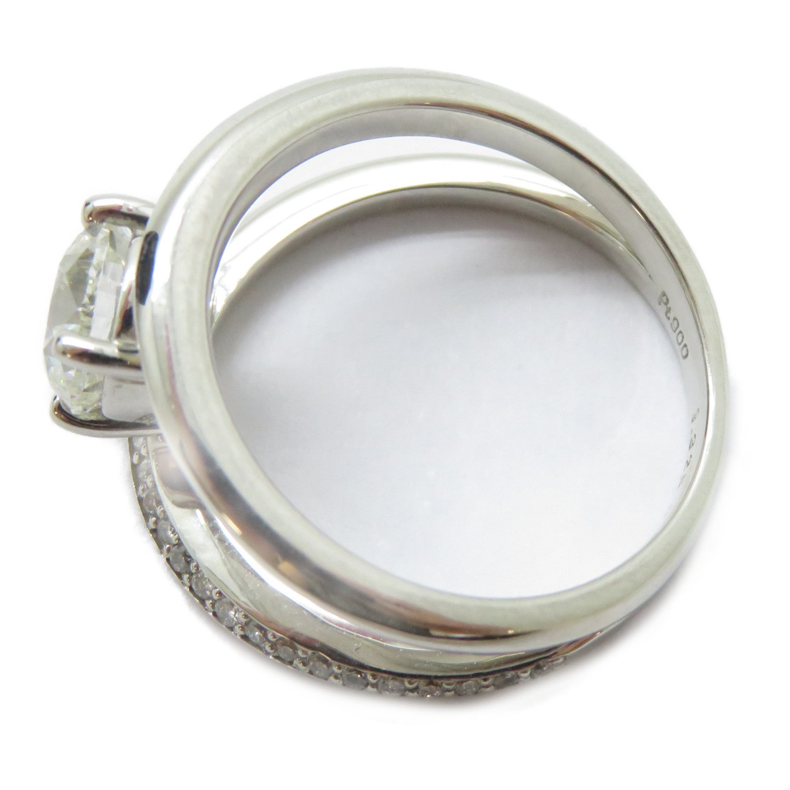JEWELRY 【激減優惠】PT900鉑金Diamond Ring 1.326/0.17ct鑽石戒指US#6