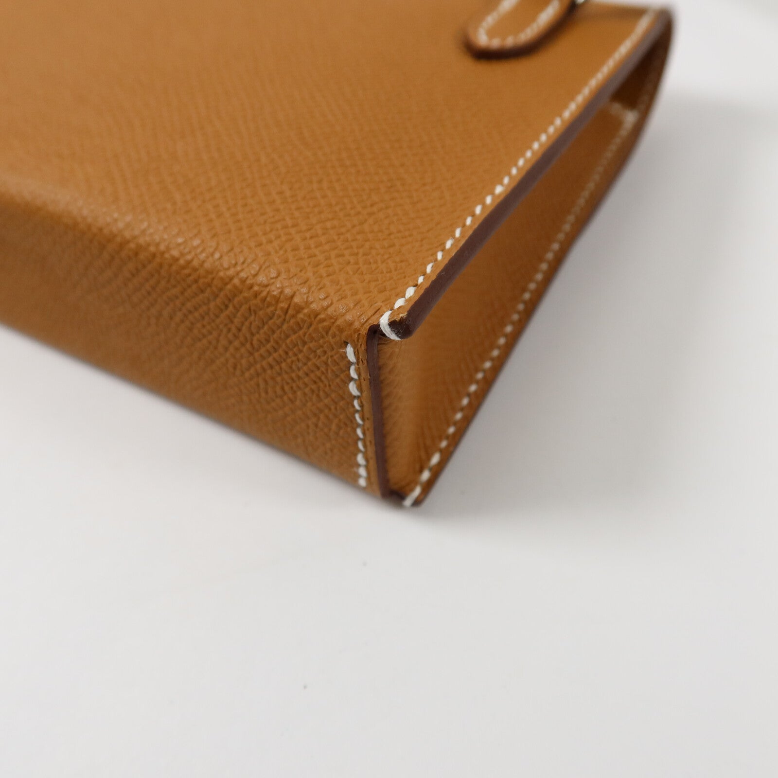 HERMES Swift皮革Hermesnap肩背袋Gold