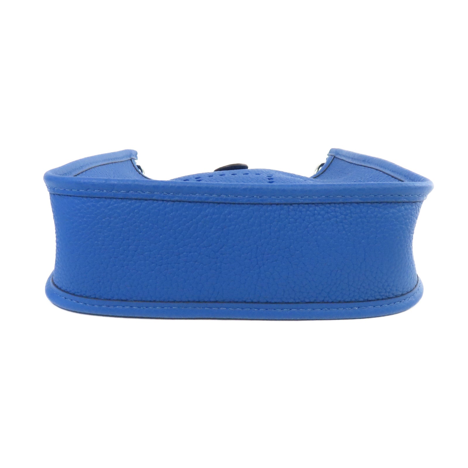 HERMES **【激減優惠】Clemence皮革Evelyne TPM Shoulder Bag銀扣肩背袋71 Frances Blue/法國藍色