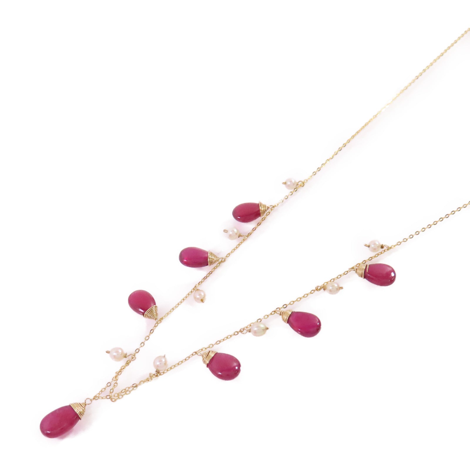 JEWELRY 18K黃金/紅色寶石Necklace金扣項鏈