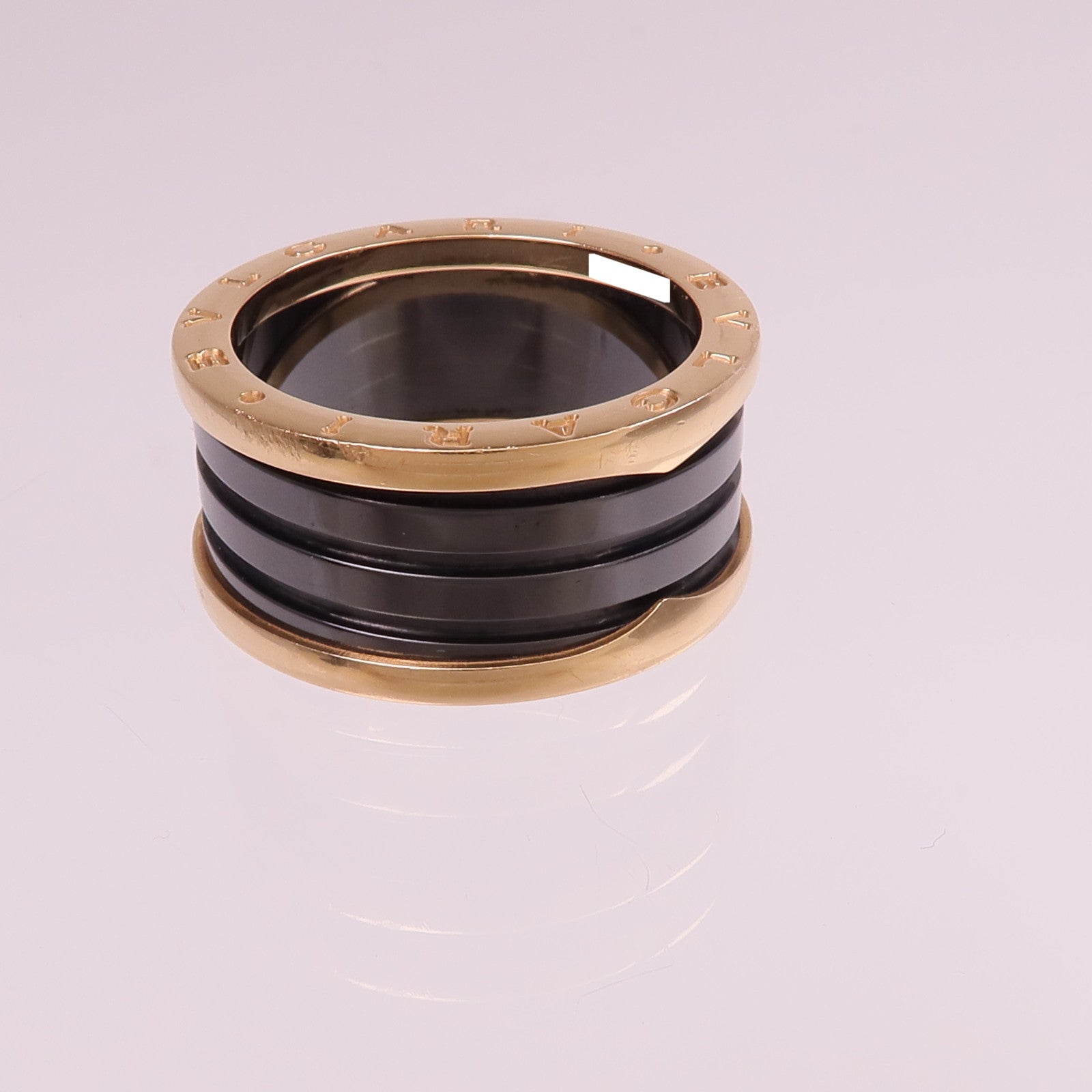 BVLGARI 18K玫瑰金/陶瓷B.zero1 Ring戒指Bvlgari#65/US#10.75