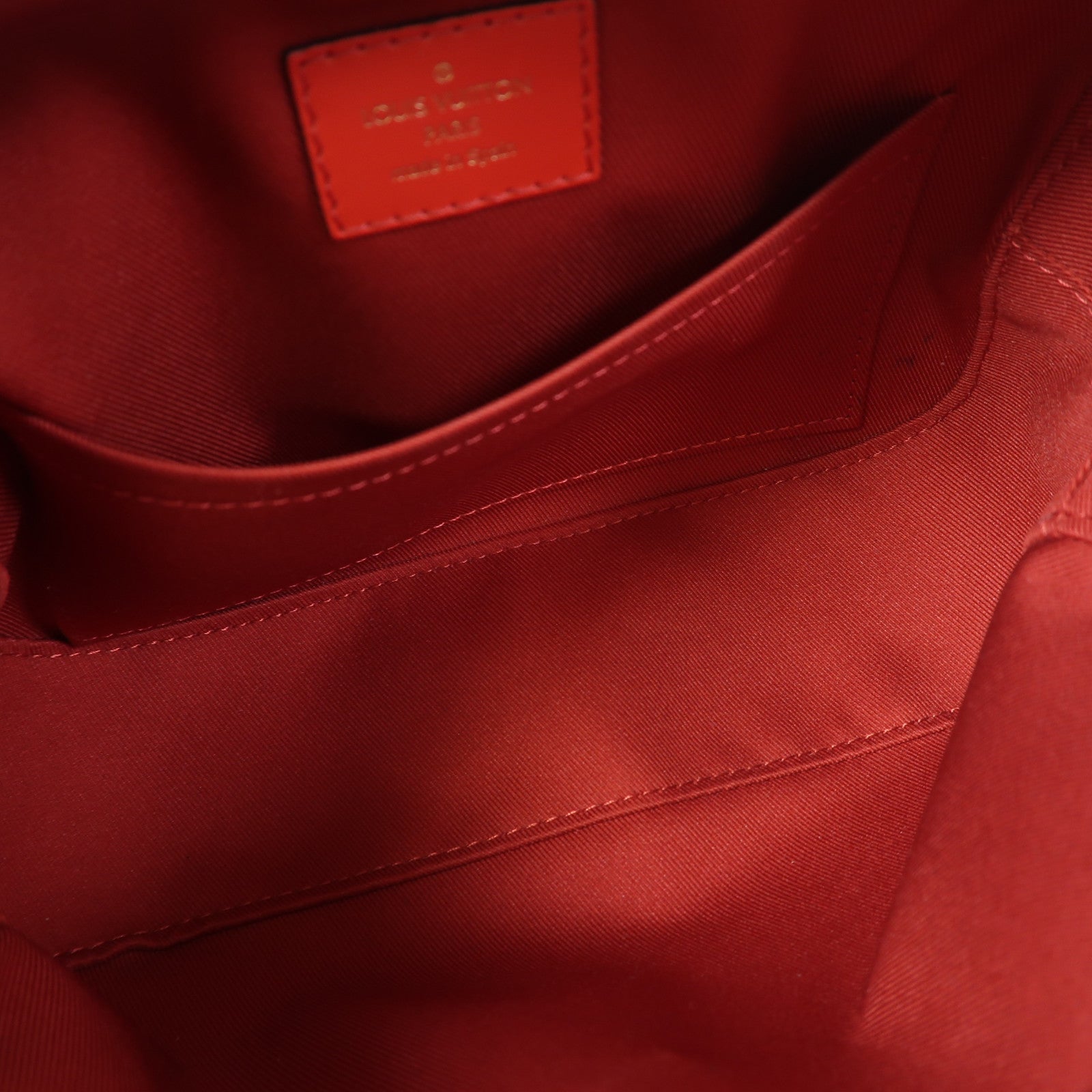 LOUIS VUITTON Monogram Saintonge金扣肩背袋啡色/紅色