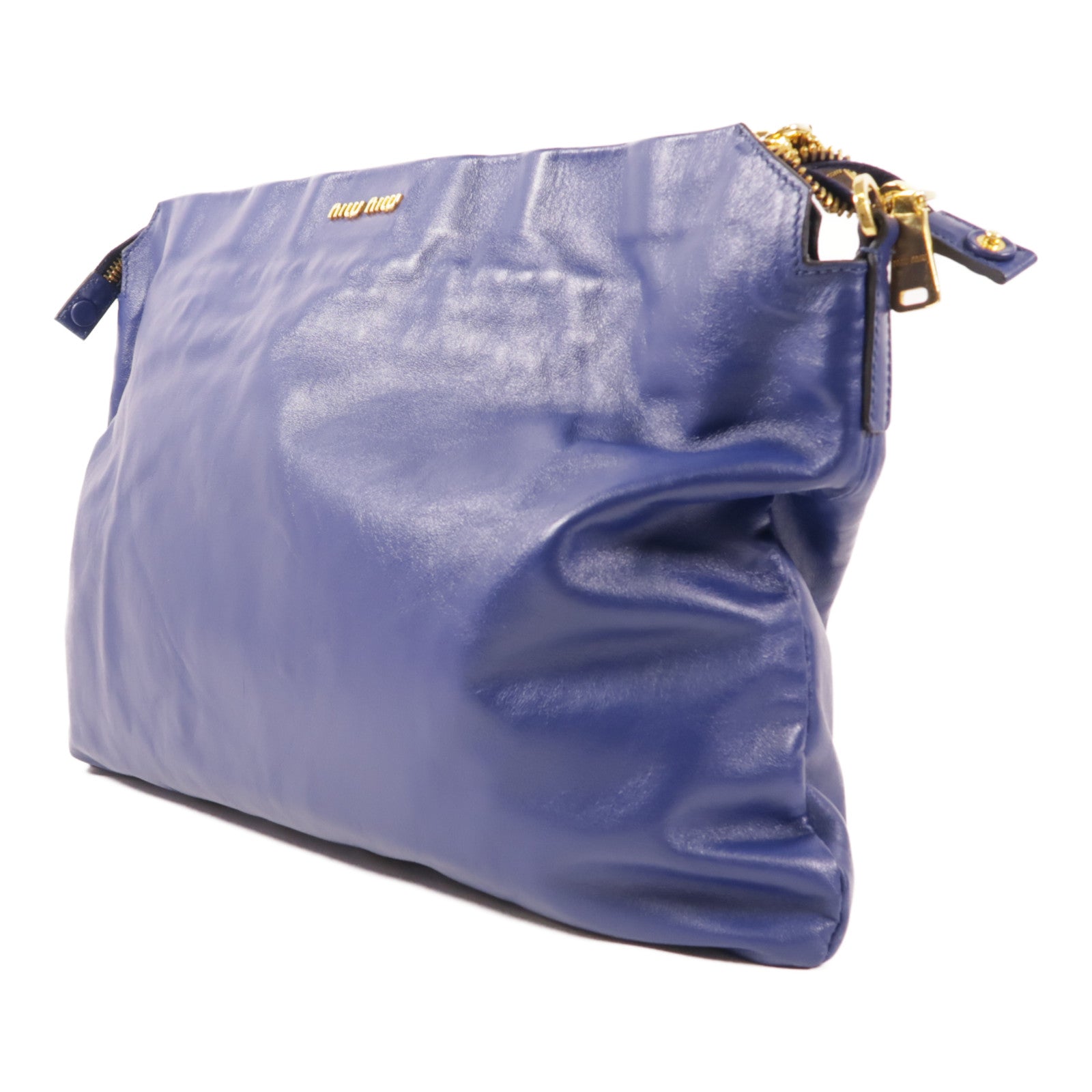 Miu Miu 牛皮皮革Shoulder Bag金扣肩背袋