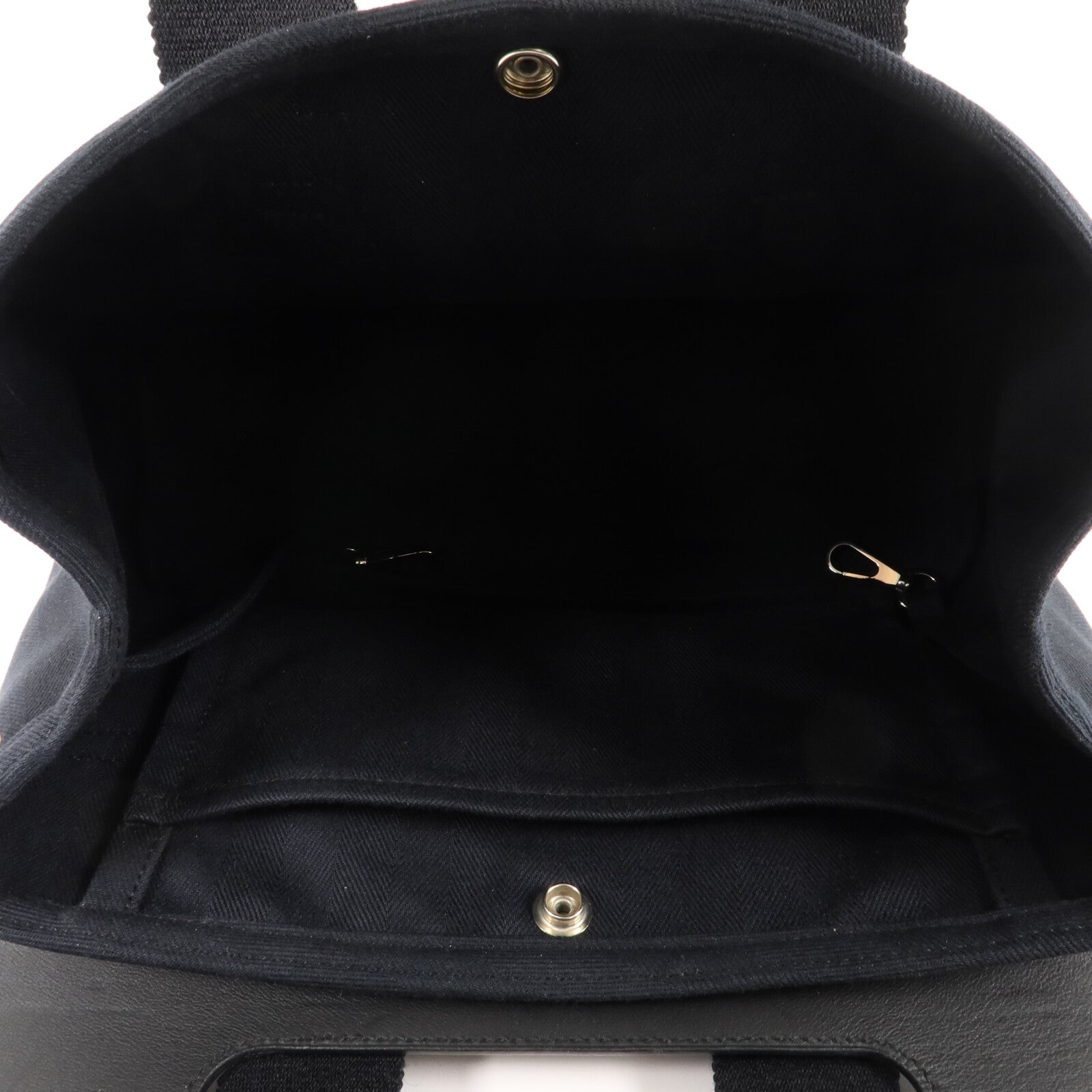 HERMES Toile H帆布Valparaiso PM手挽袋Noir