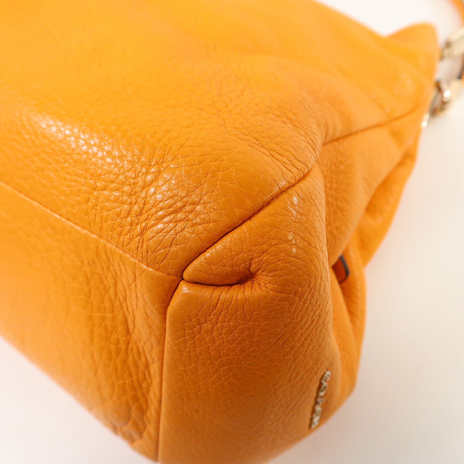 COACH 牛皮皮革Madison Phoebe Shoulder Bag金扣肩背袋黃色