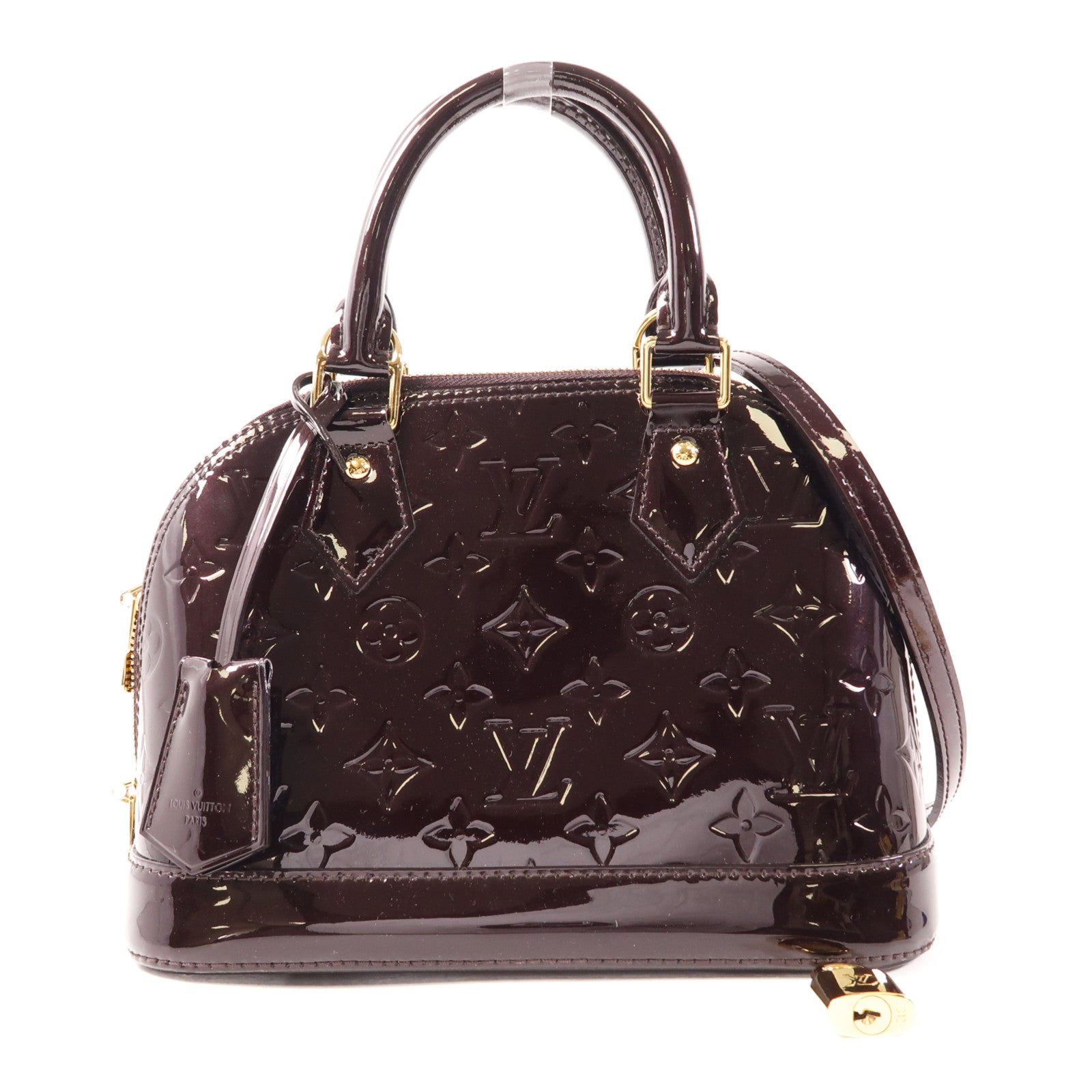 LOUIS VUITTON Vernis Alma BB金扣手挽肩背兩用袋
