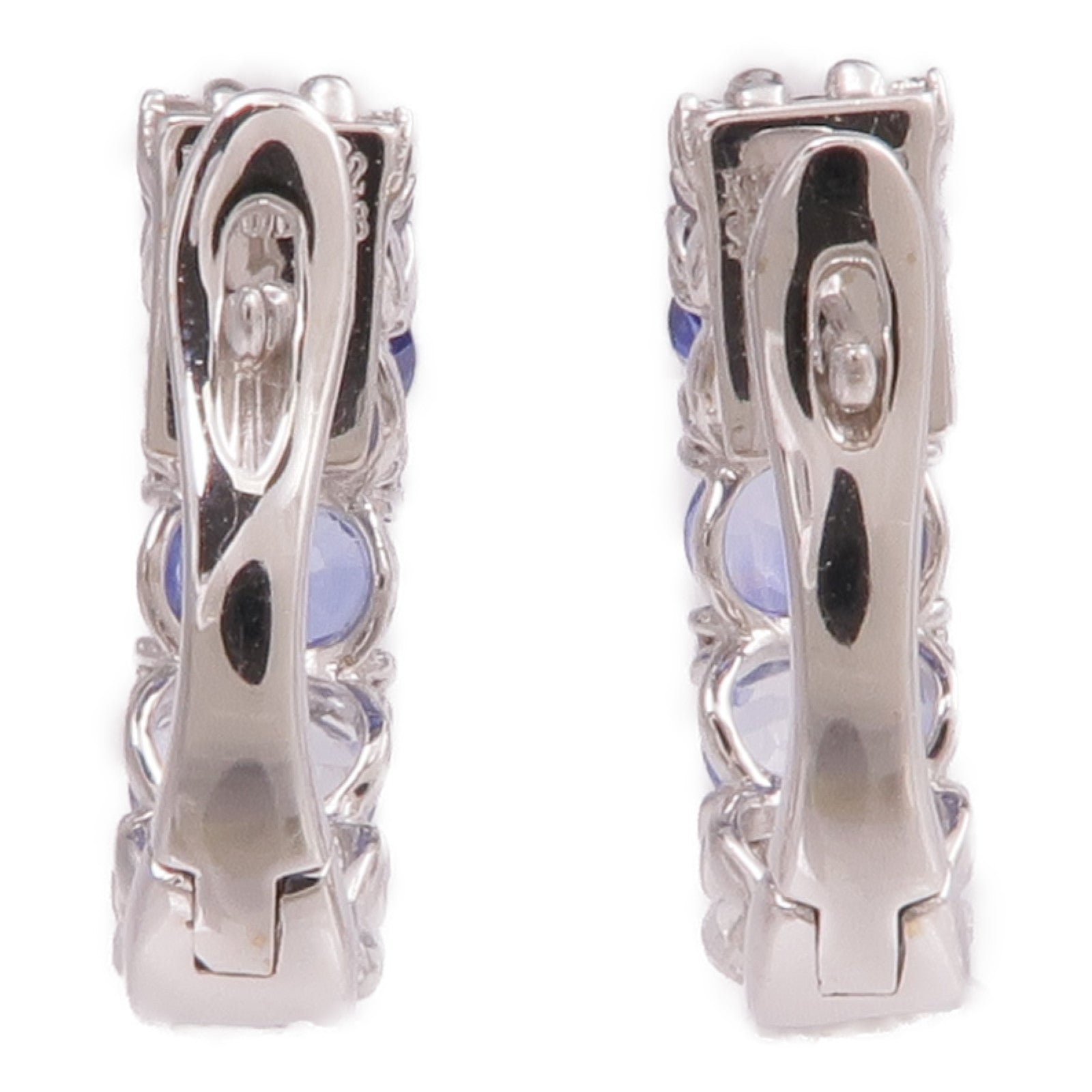 JEWELRY 18K白金Sapphire Diamond Earrings藍寶石/鑽石耳環