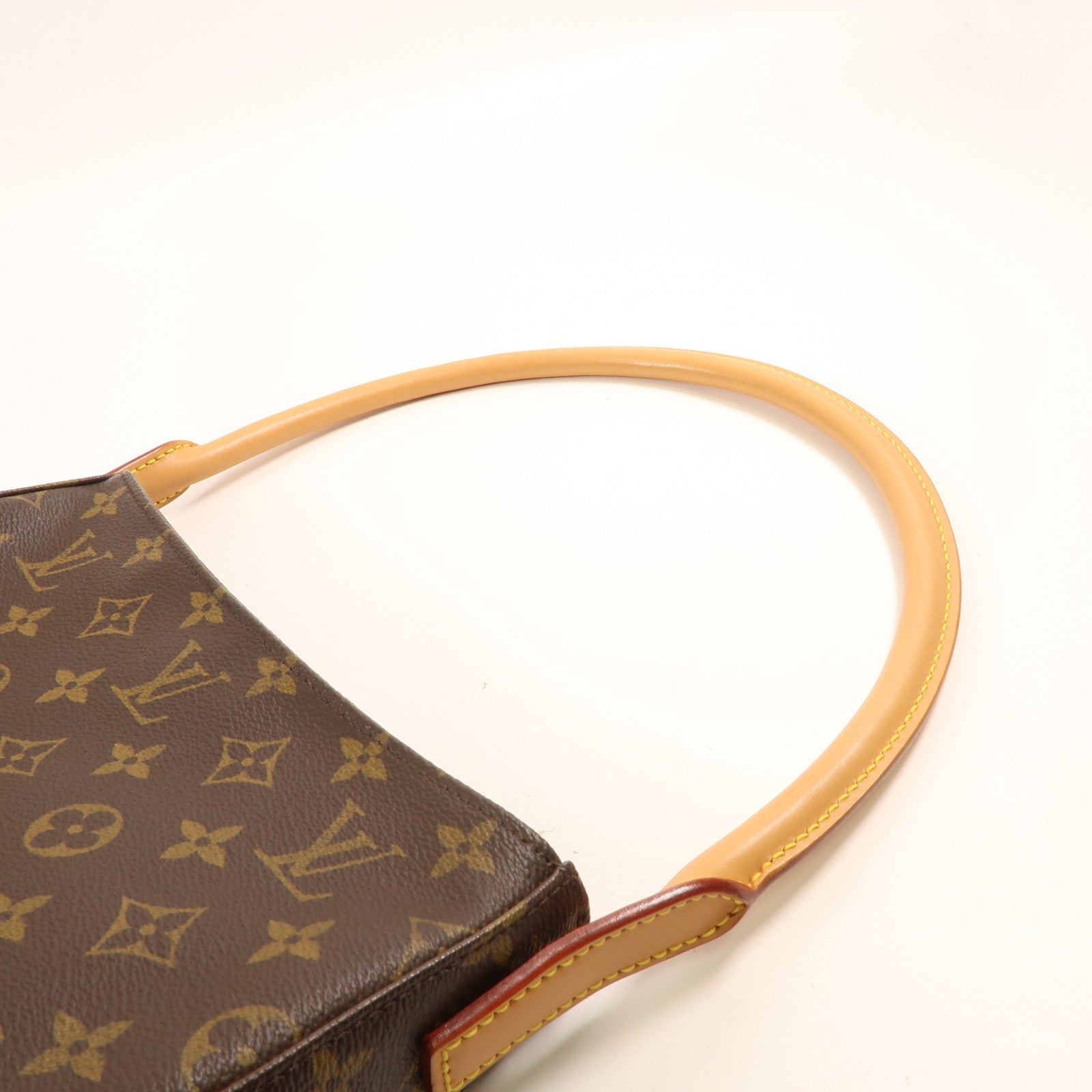 LOUIS VUITTON Monogram Looping MM金扣肩背袋棕色