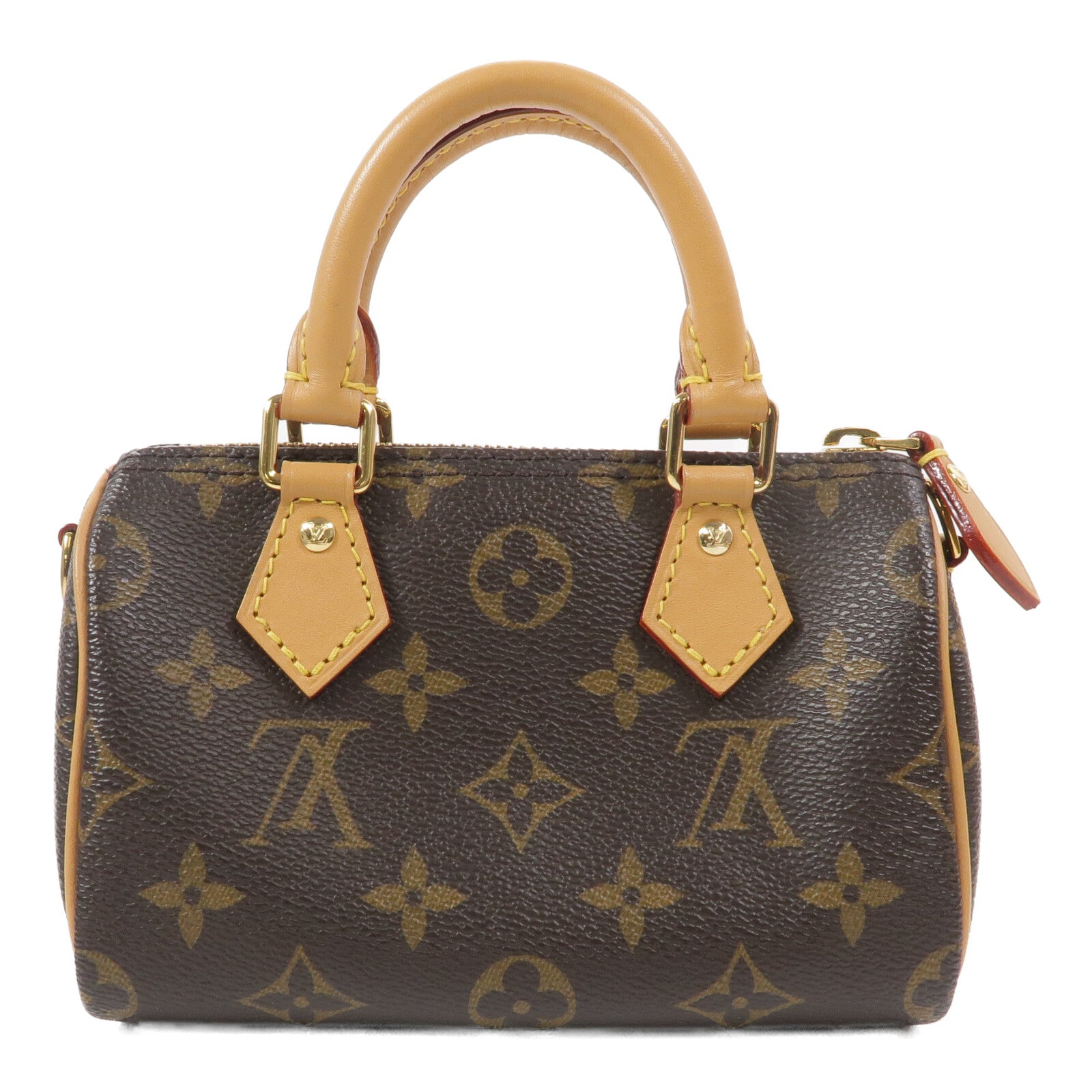 LOUIS VUITTON Monogram Vivienne Nano Speedy金扣手挽肩背兩用袋