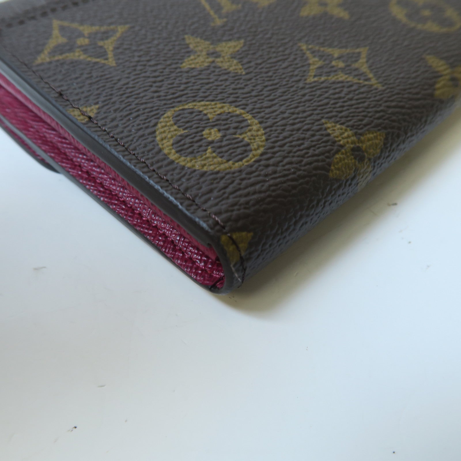 LOUIS VUITTON 【激減優惠】Monogram Sarah金扣鈕扣長錢包啡色