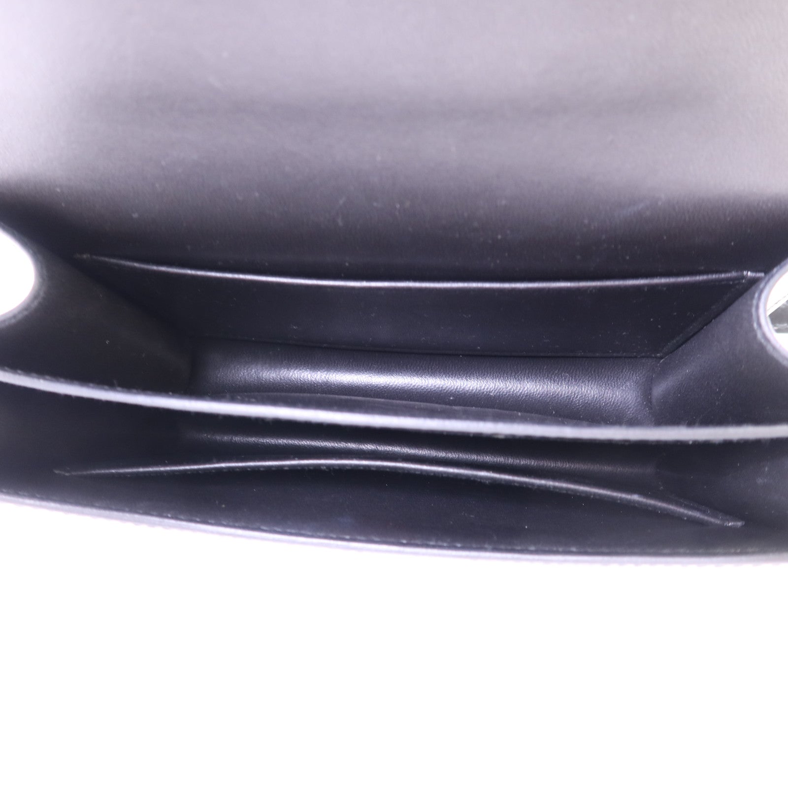 HERMES Box Calf皮革Constance Mini金扣肩背袋Noir