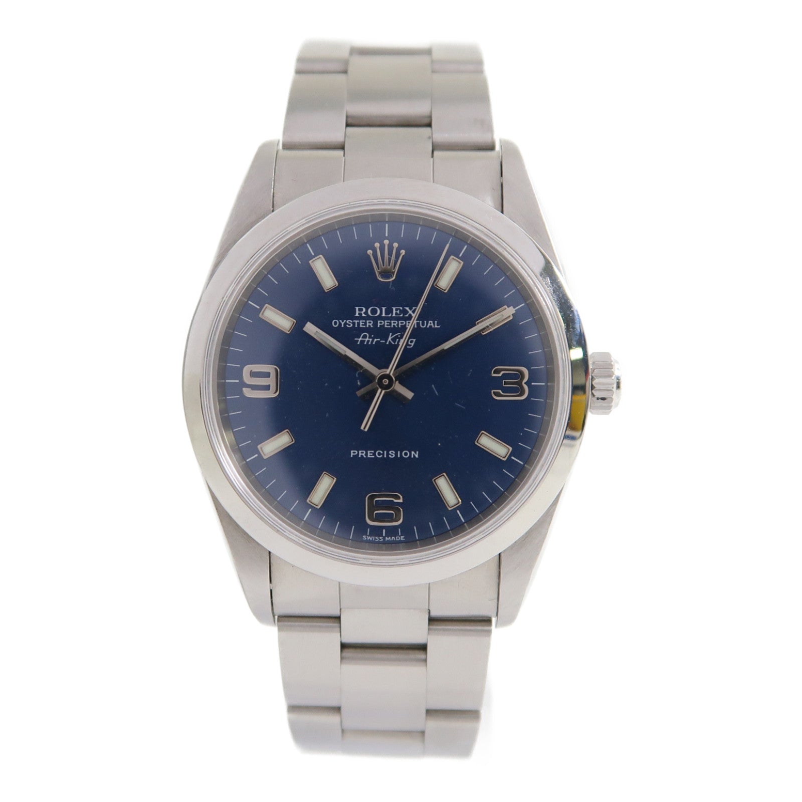 ROLEX Air King不鏽鋼手錶自動機芯藍色