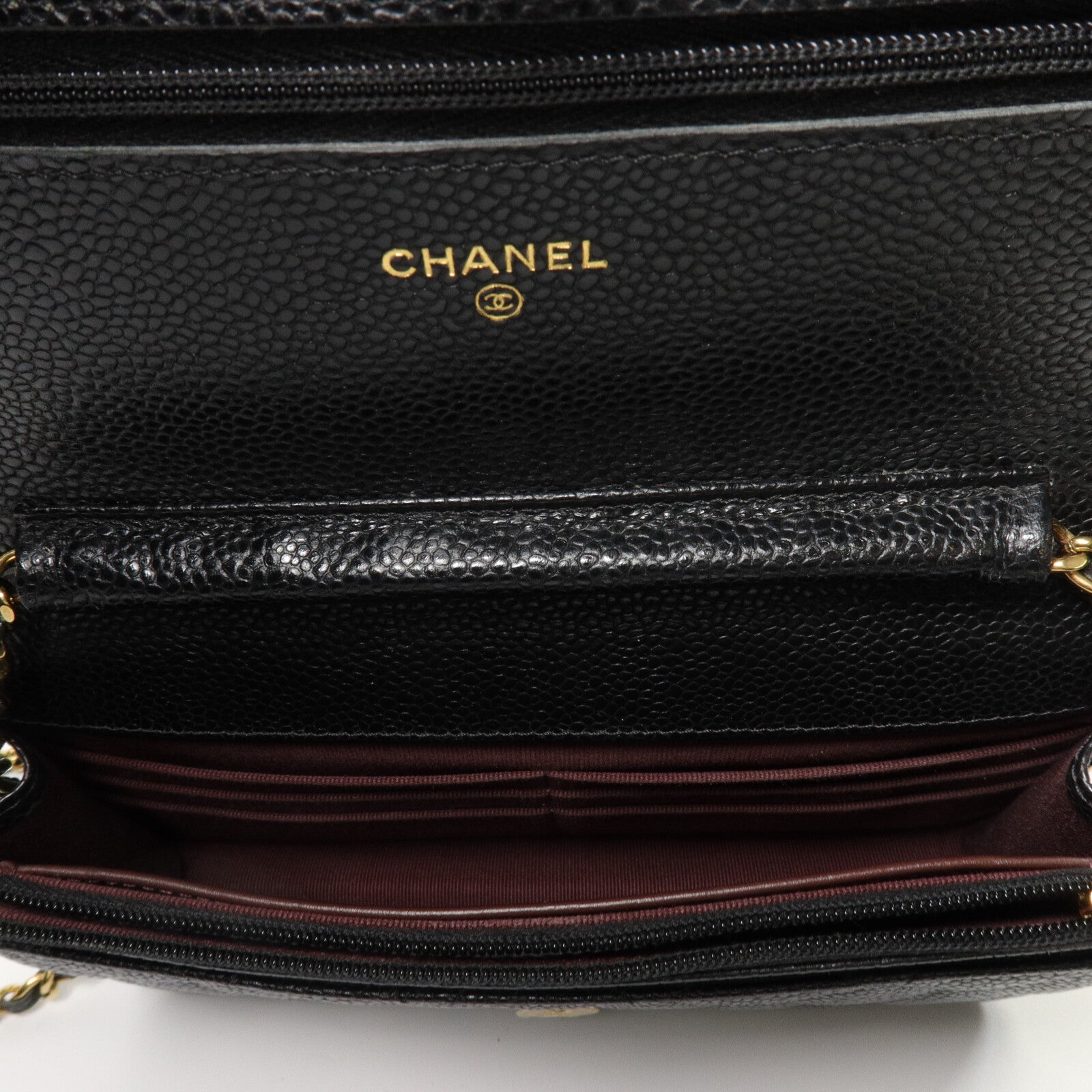 CHANEL 牛皮皮革WOC Wallet On Chain鏈帶肩背袋