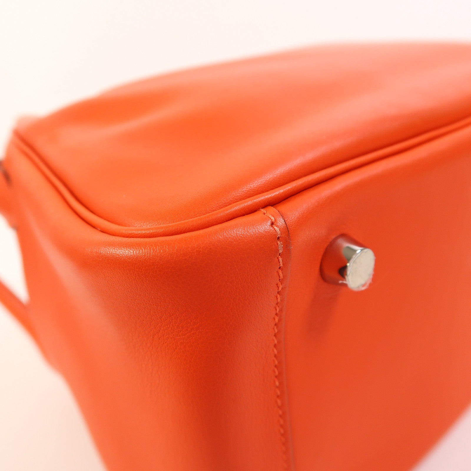 HERMES Swift皮革Lindy 26銀扣手挽肩背兩用袋Capucine