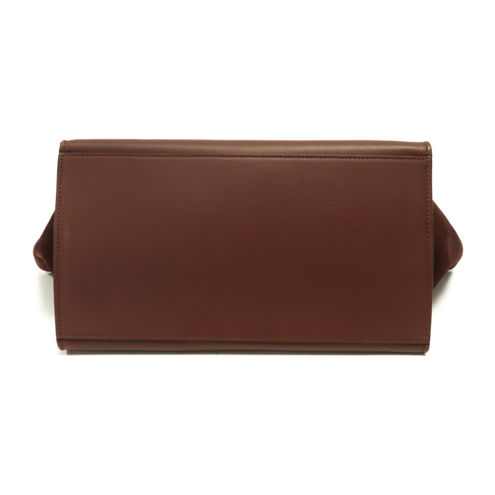 CELINE **【激減優惠】牛皮皮革Trapeze金扣手挽肩背兩用袋紅棕色