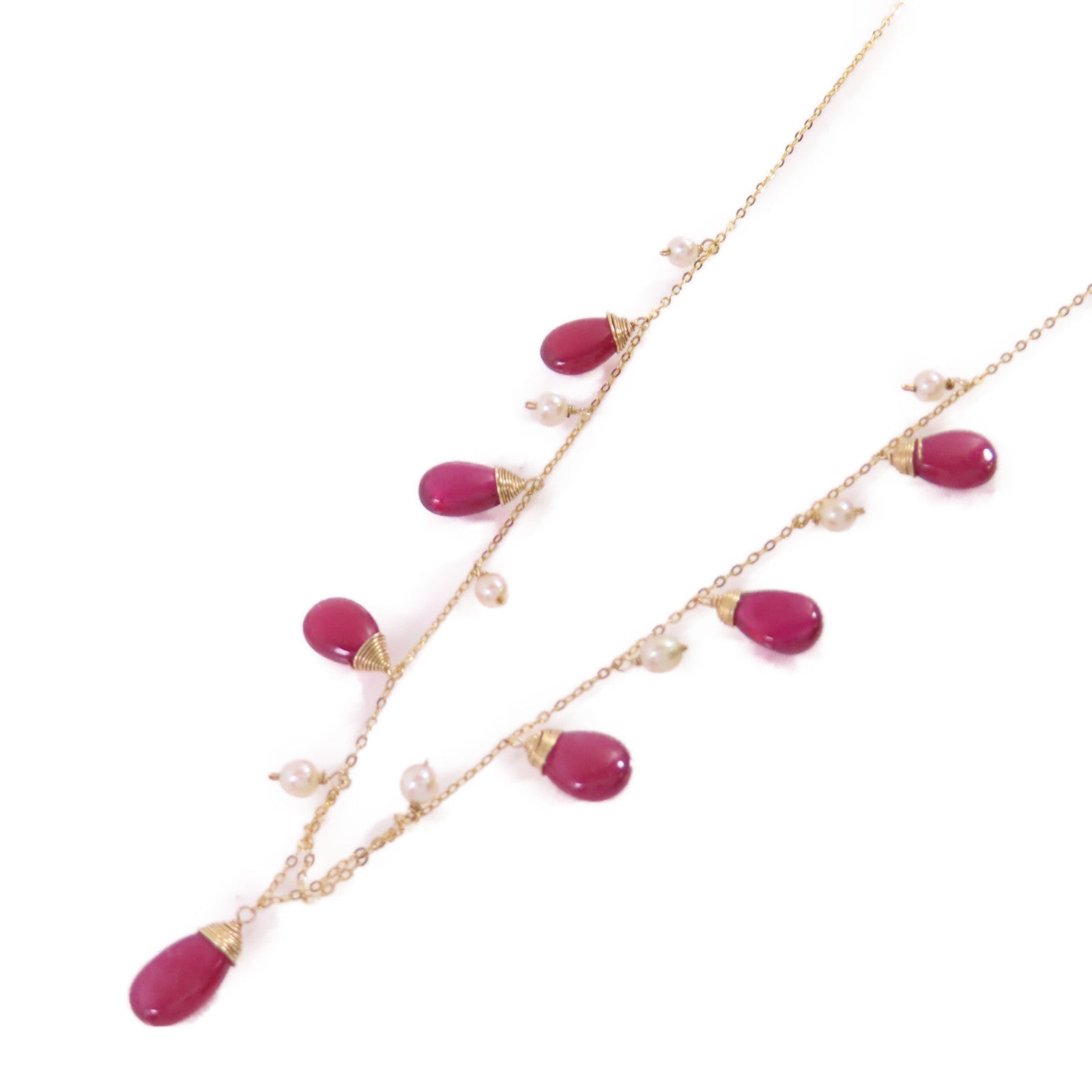 JEWELRY 18K黃金/紅色寶石Necklace金扣項鏈