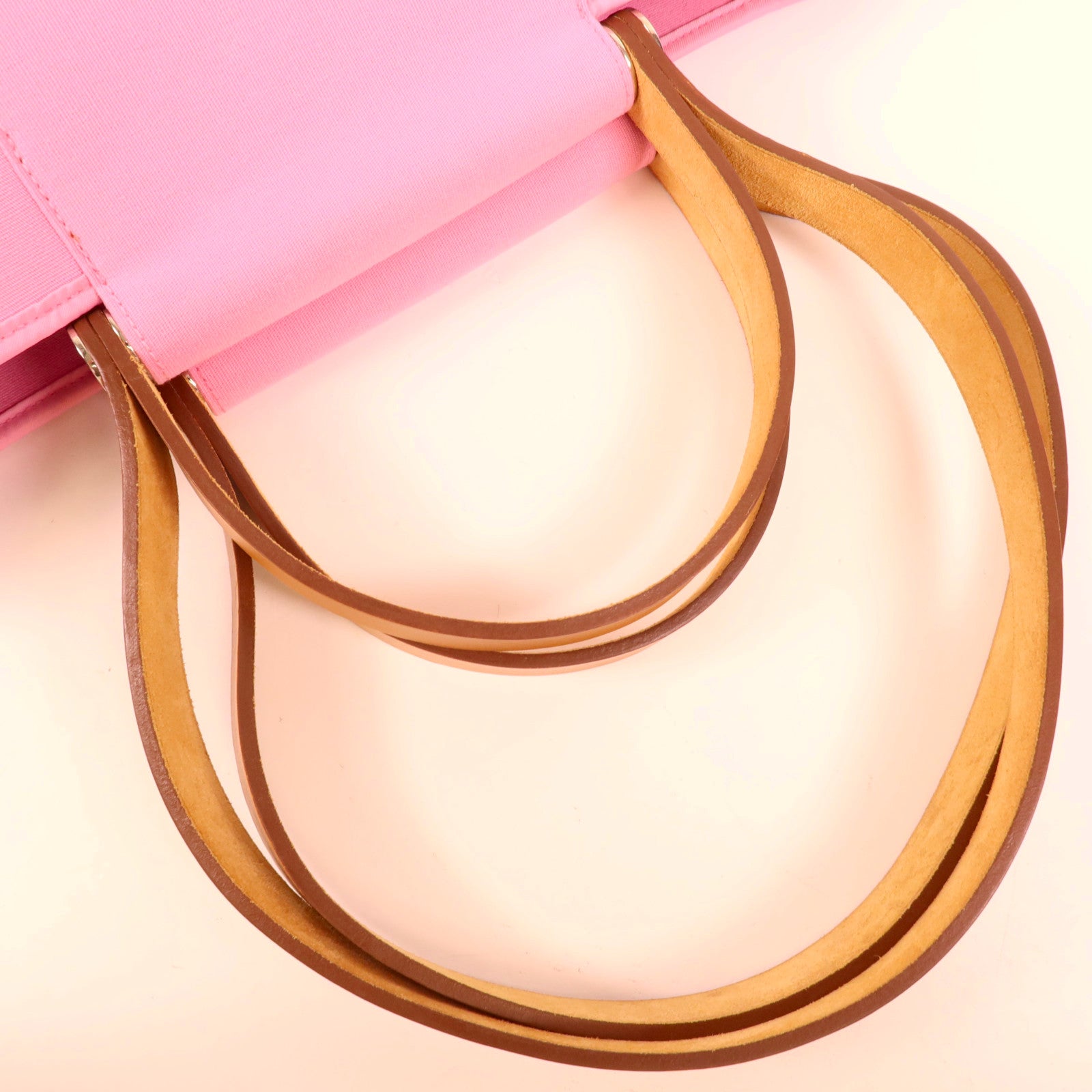 HERMES 帆布Cabag銀扣手挽肩背兩用袋