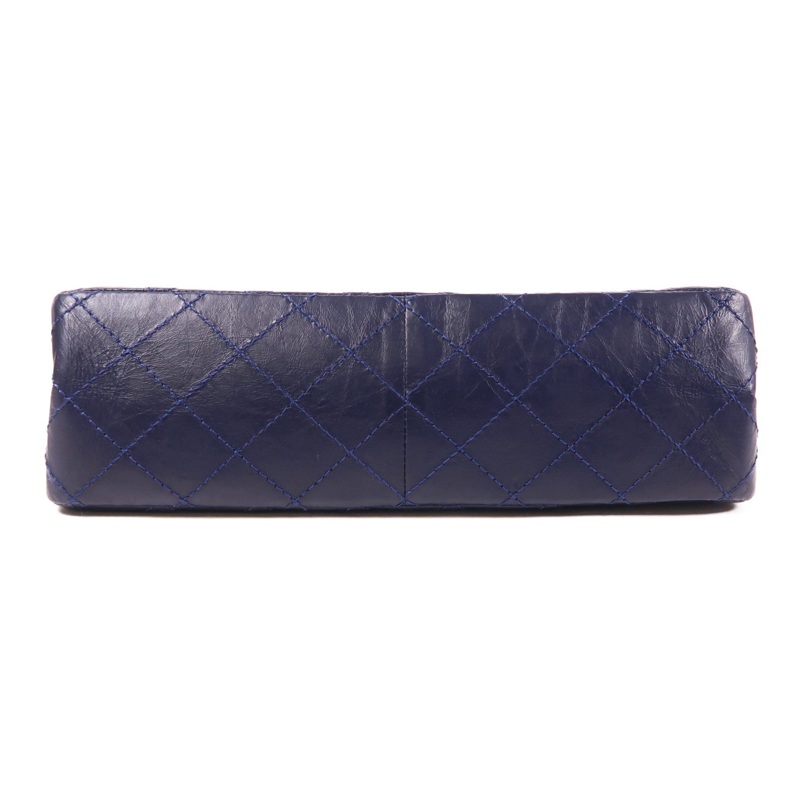 CHANEL CC SHW 2.55 Chain Shoulder Bag Calfskin Leather Navy