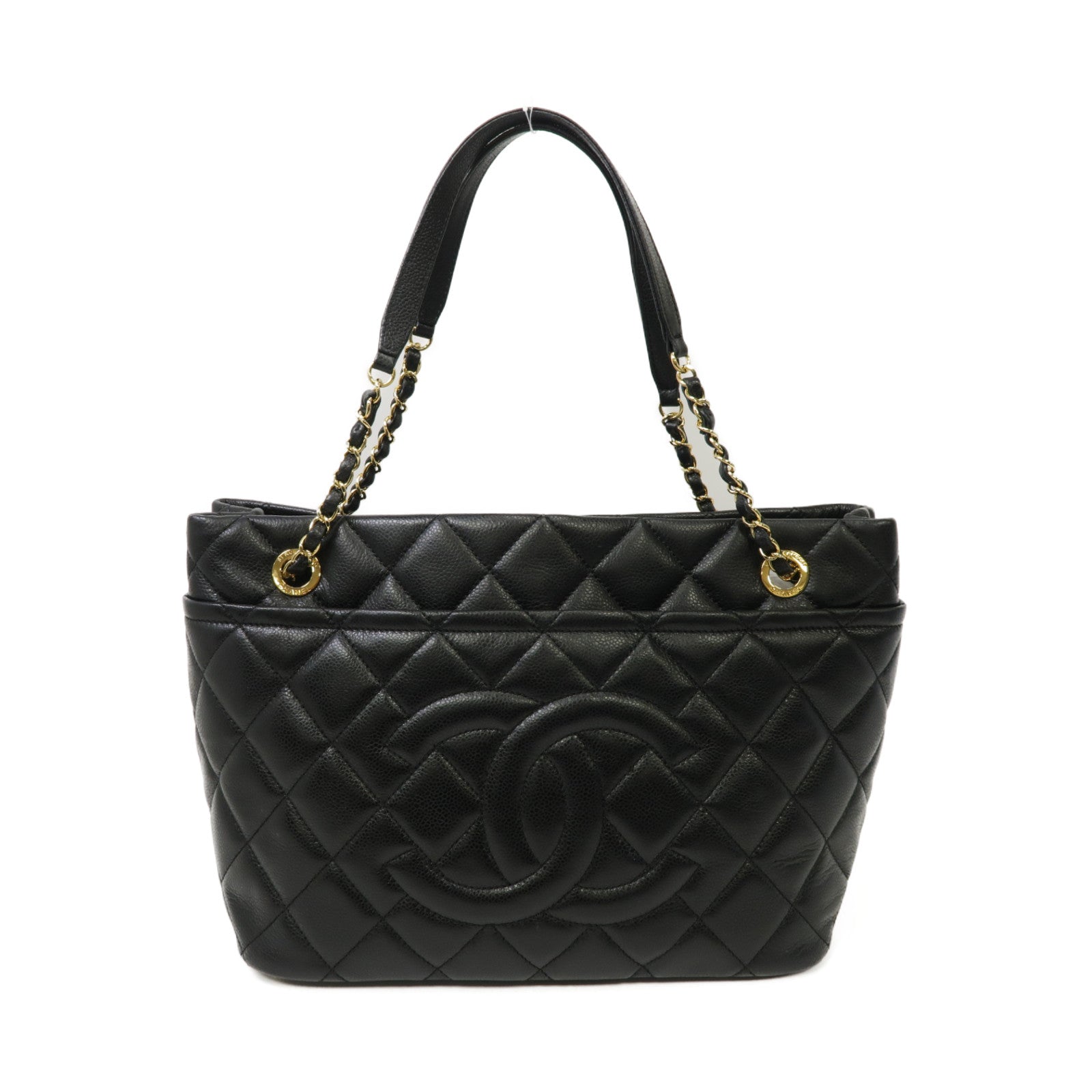 CHANEL 【激減優惠】菱格牛皮皮革Chain Shoulder Bag金扣鏈帶肩背袋黑色