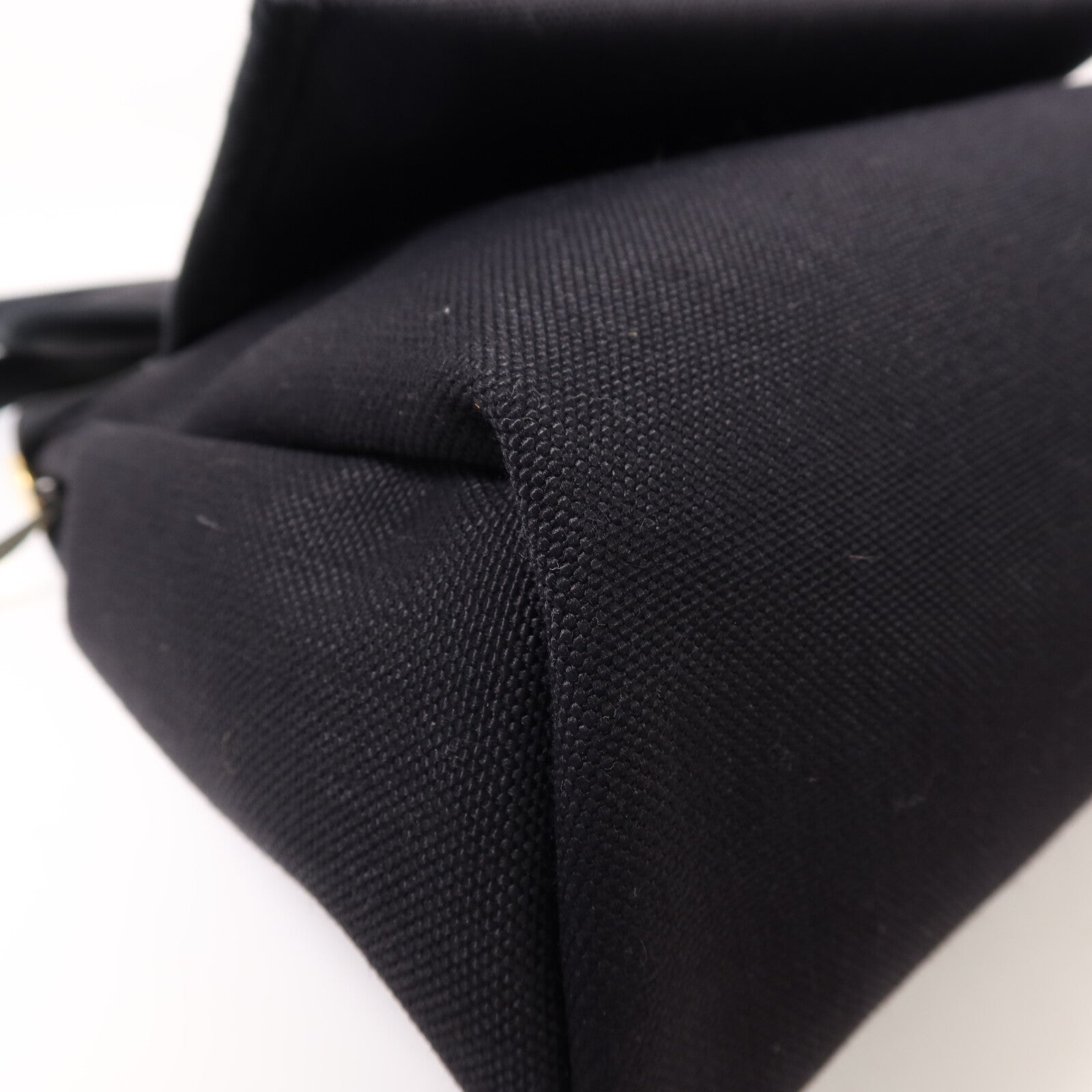 HERMES 帆布Herbag PM金扣手挽肩背兩用袋Noir