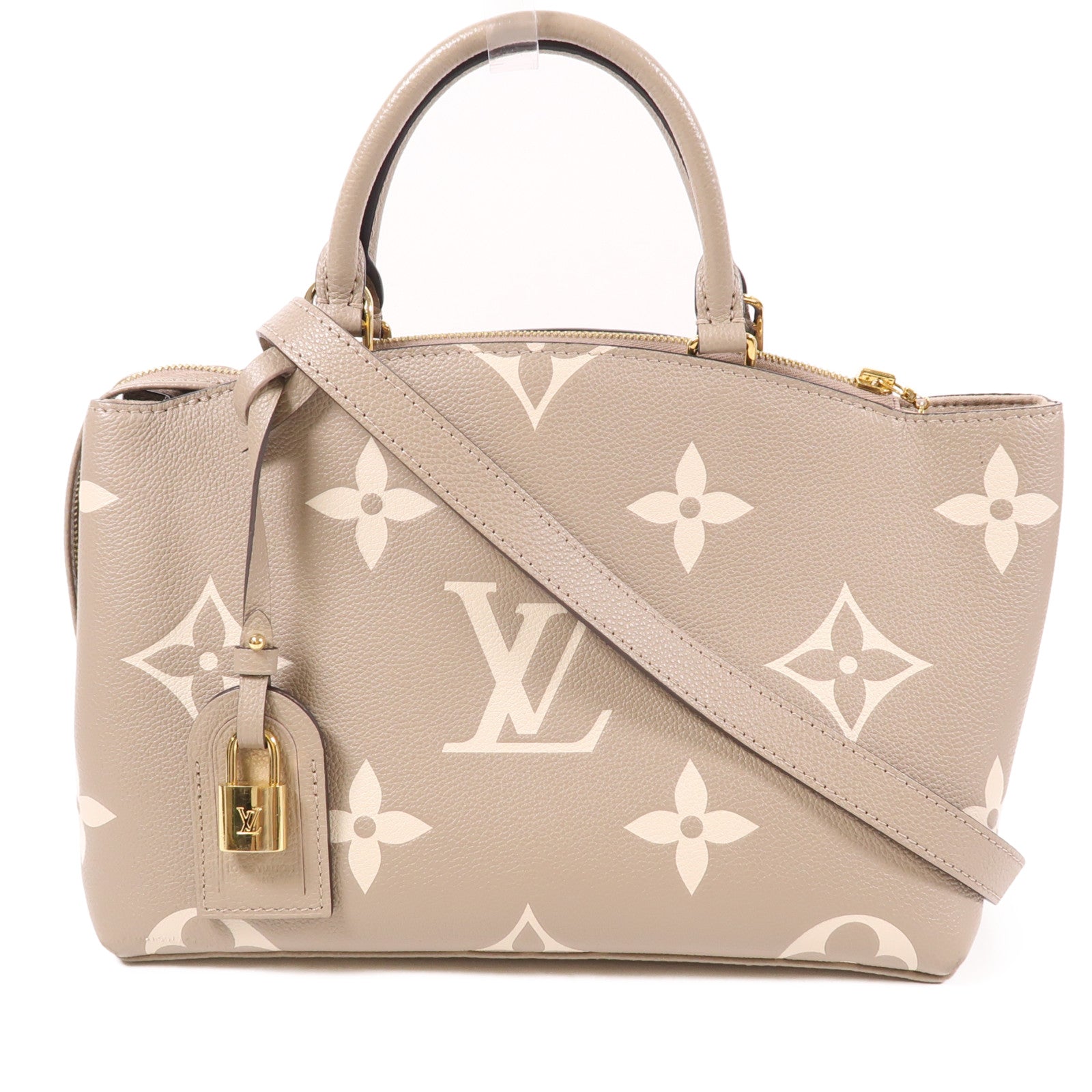 LOUIS VUITTON Monogram Empreinte Petit Palais金扣手挽肩背兩用袋
