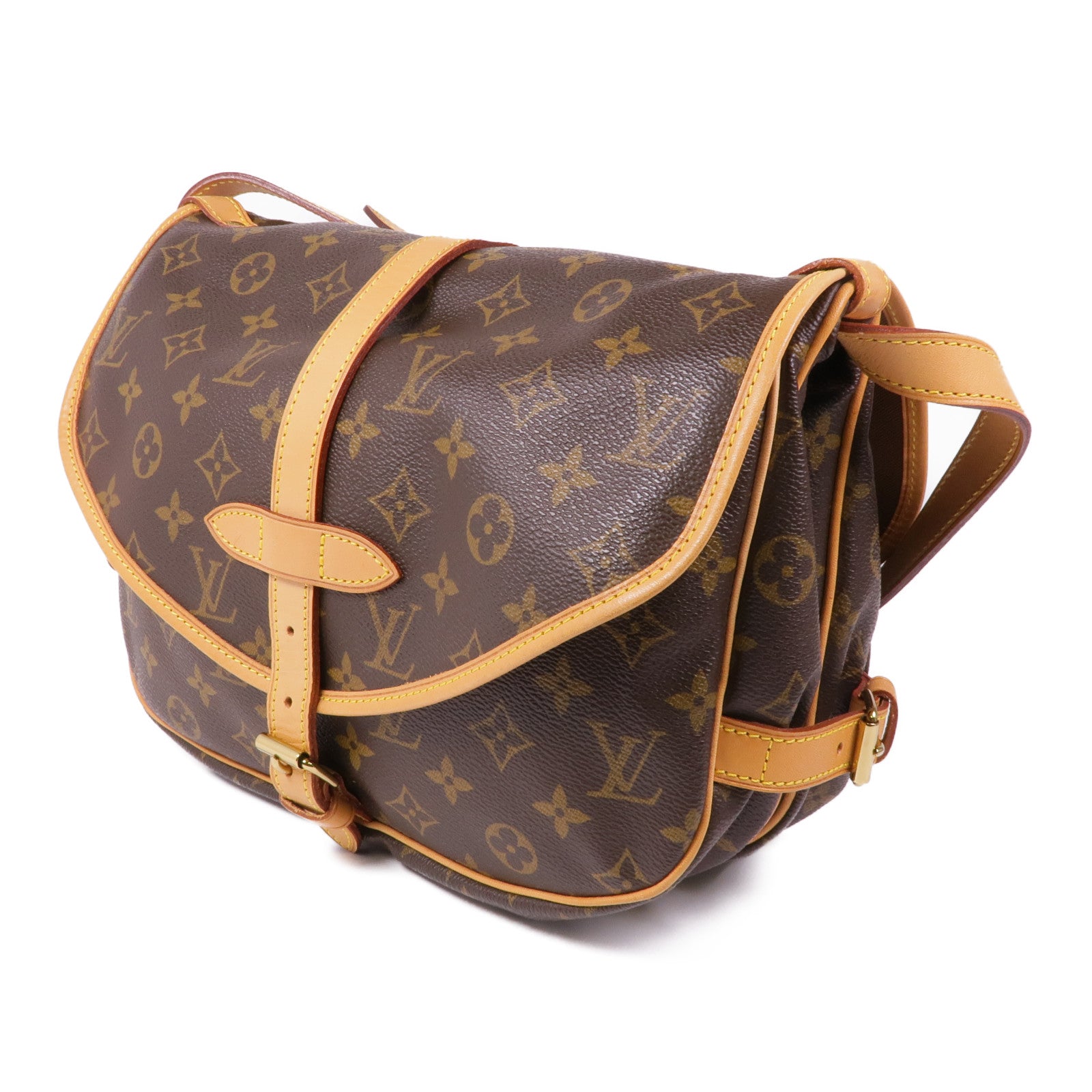 LOUIS VUITTON Monogram Saumur 30金扣肩背袋