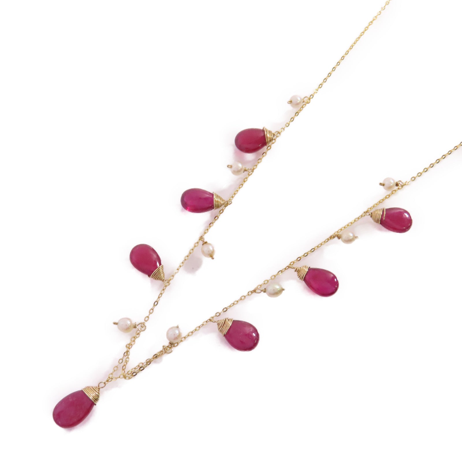 JEWELRY 18K黃金/紅色寶石Necklace金扣項鏈