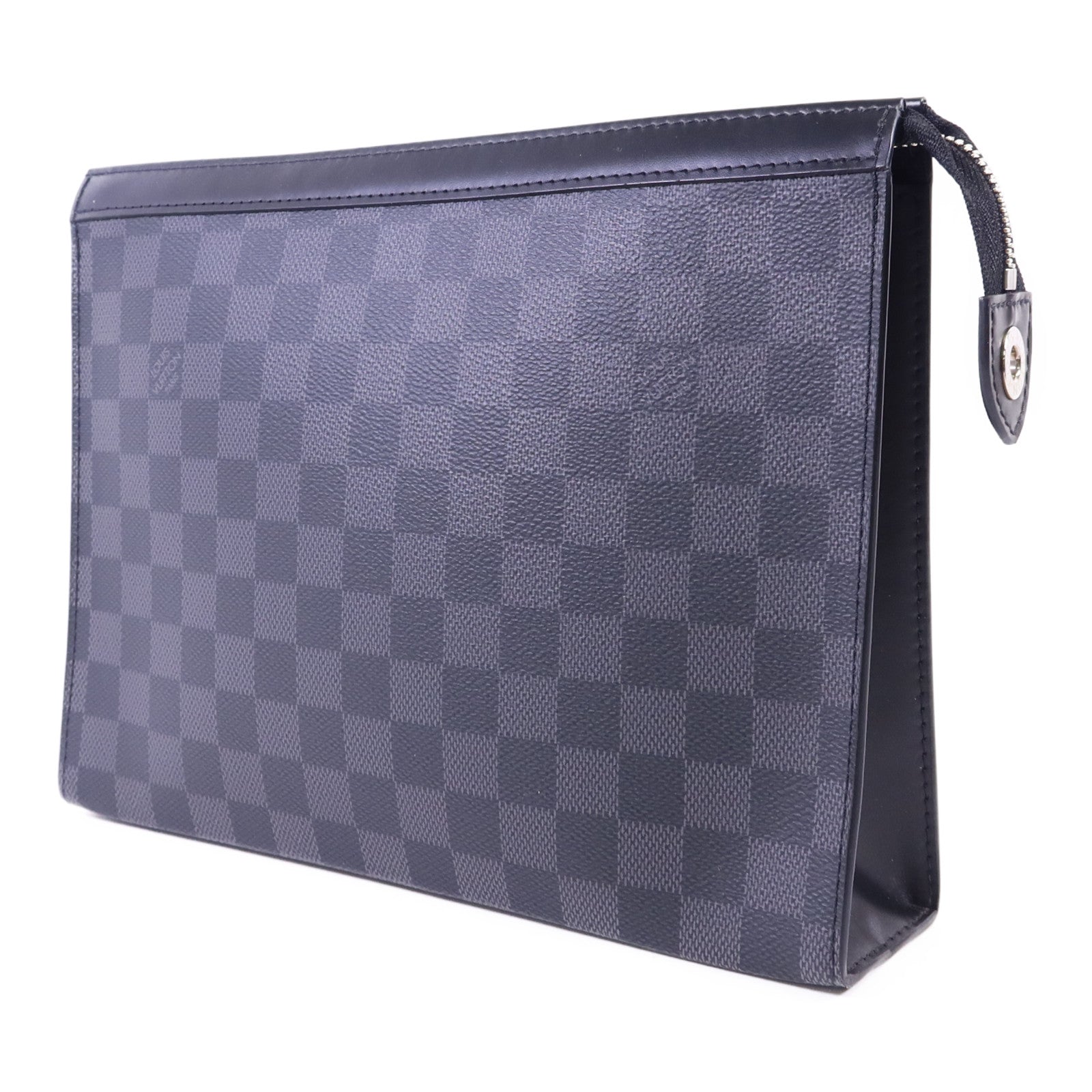 LOUIS VUITTON Damier Graphite Pochette Voyage MM銀扣小袋