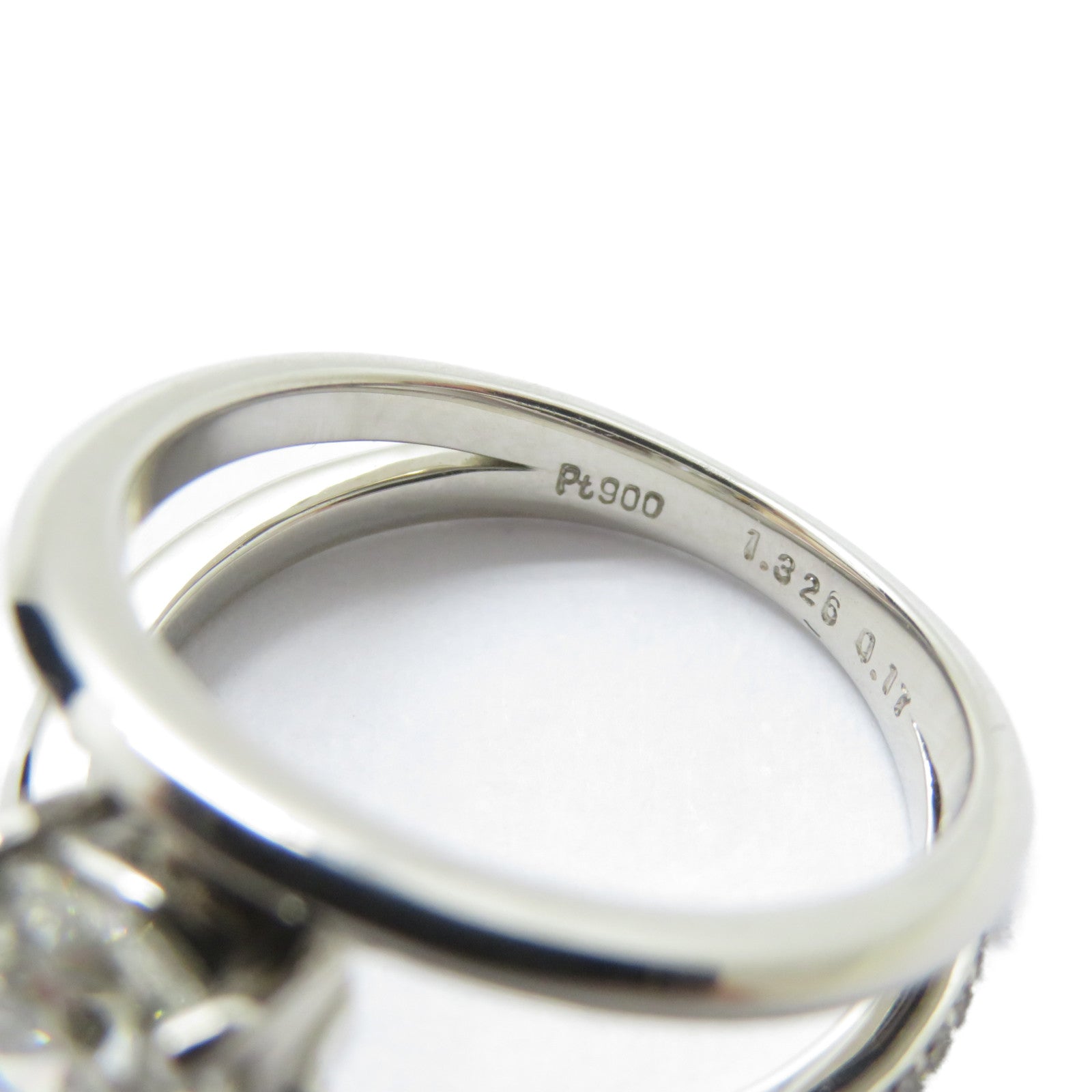 JEWELRY 【激減優惠】PT900鉑金Diamond Ring 1.326/0.17ct鑽石戒指US#6