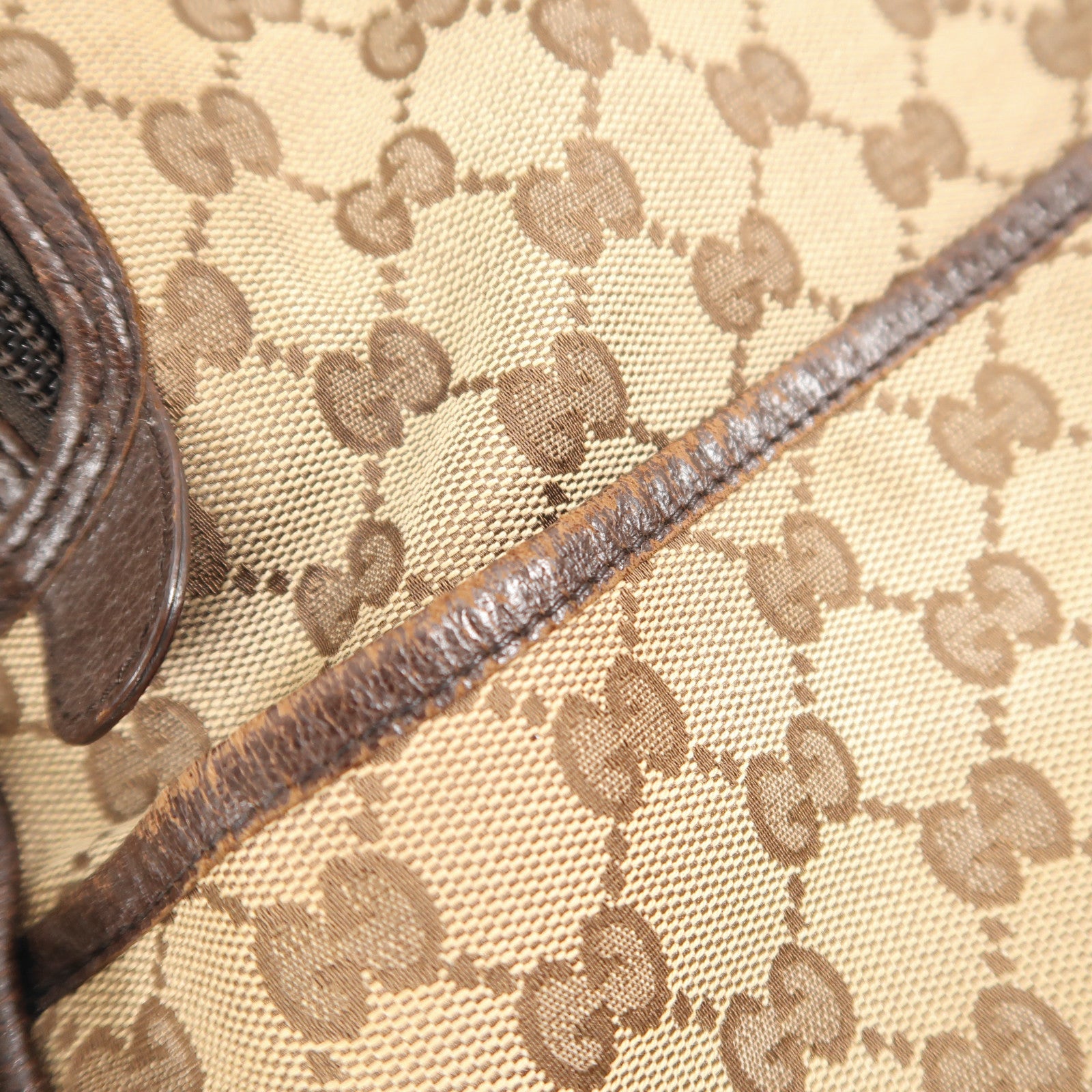GUCCI 帆布Shoulder Bag銀扣肩背袋