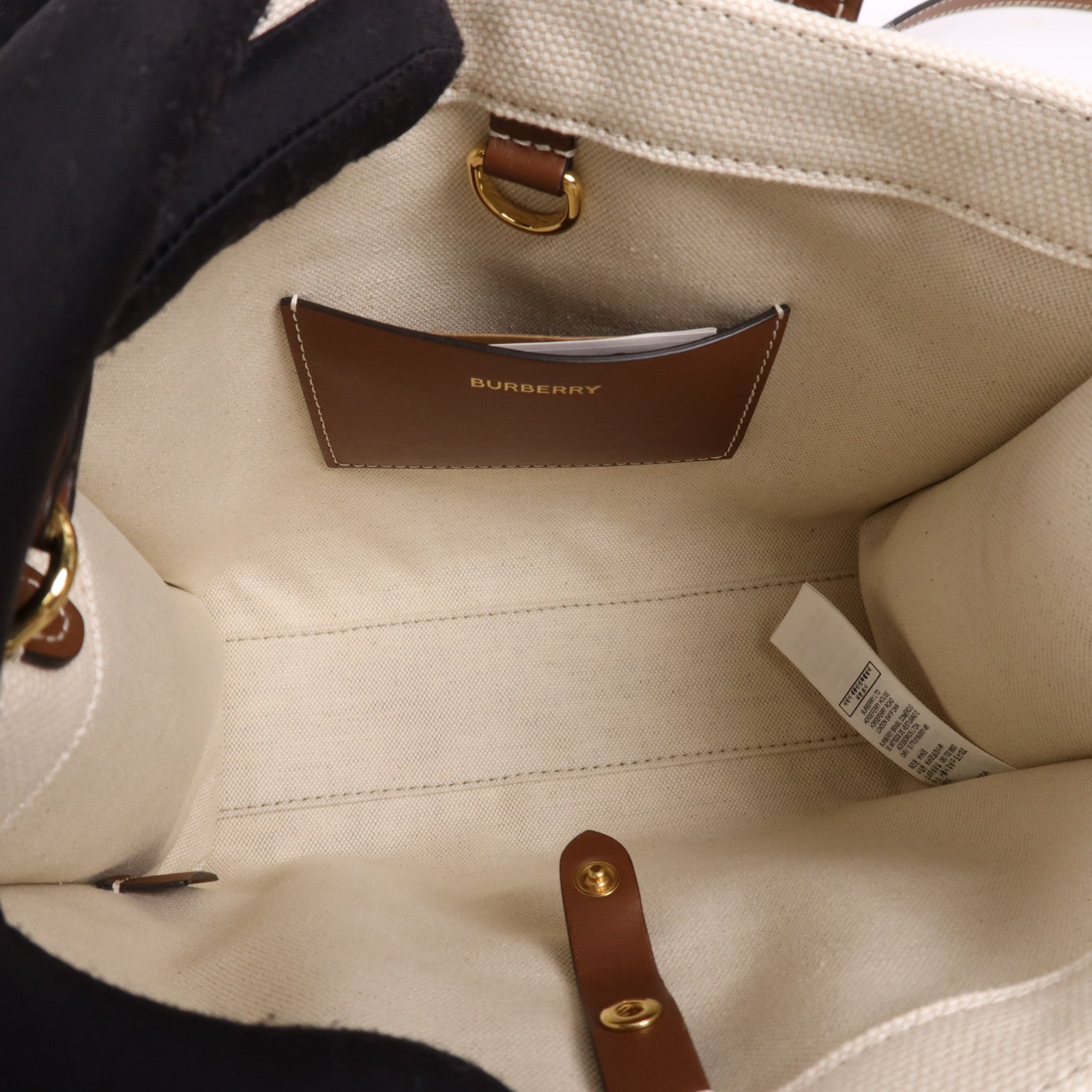 BURBERRY 帆布Freya金扣手挽肩背兩用袋