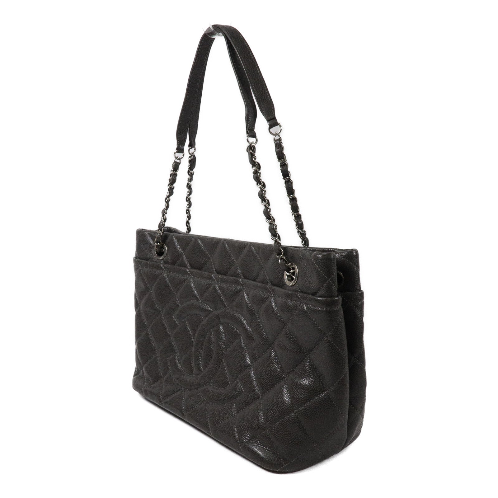 CHANEL 牛皮皮革CC Timeless Chain Tote鏈帶手挽袋