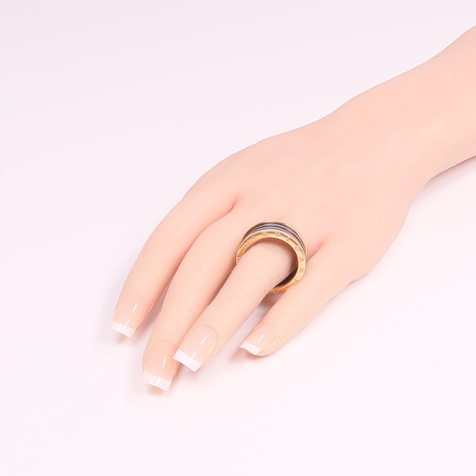 BVLGARI 18K玫瑰金/陶瓷B.zero1 Ring戒指Bvlgari#65/US#10.75