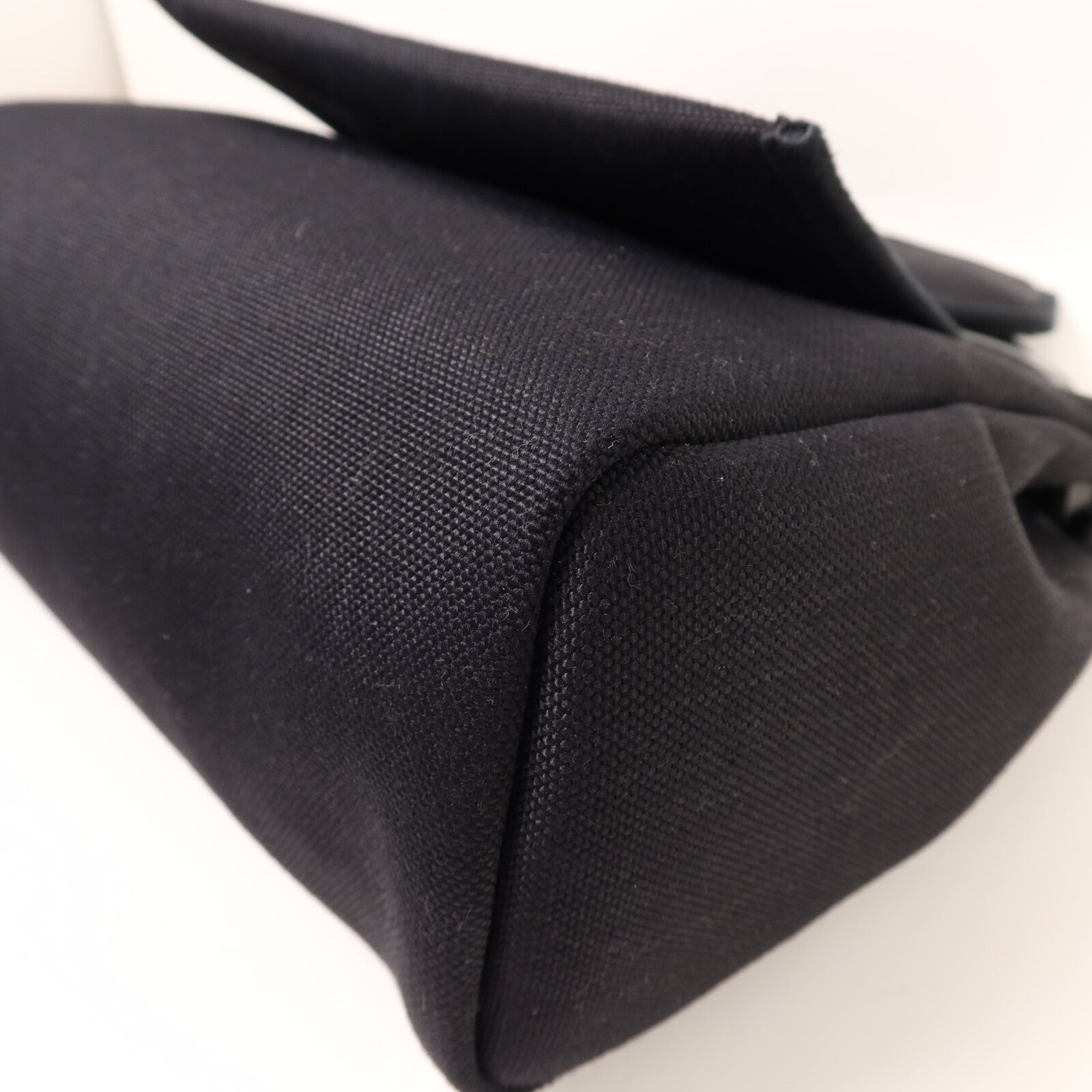 HERMES 帆布Herbag PM金扣手挽肩背兩用袋Noir